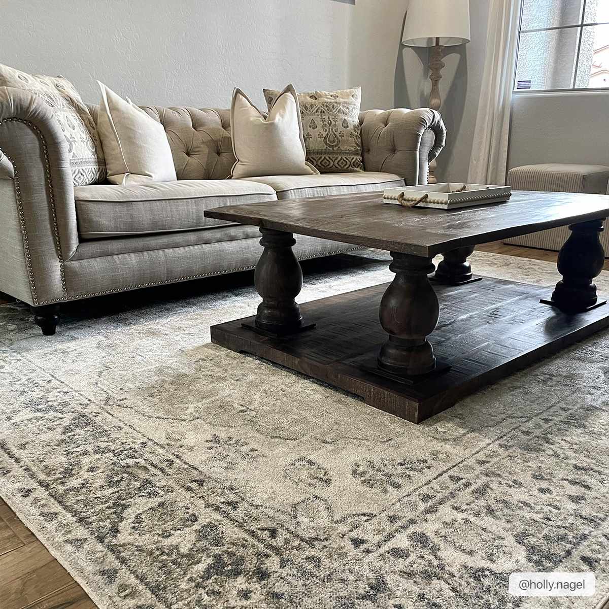 Rudo Blue Washable Area Rug - Ornate Home