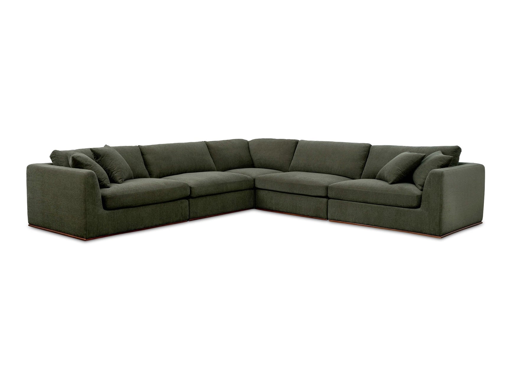 Rue Dark Green Classic L Modular Sectional - Ornate Home