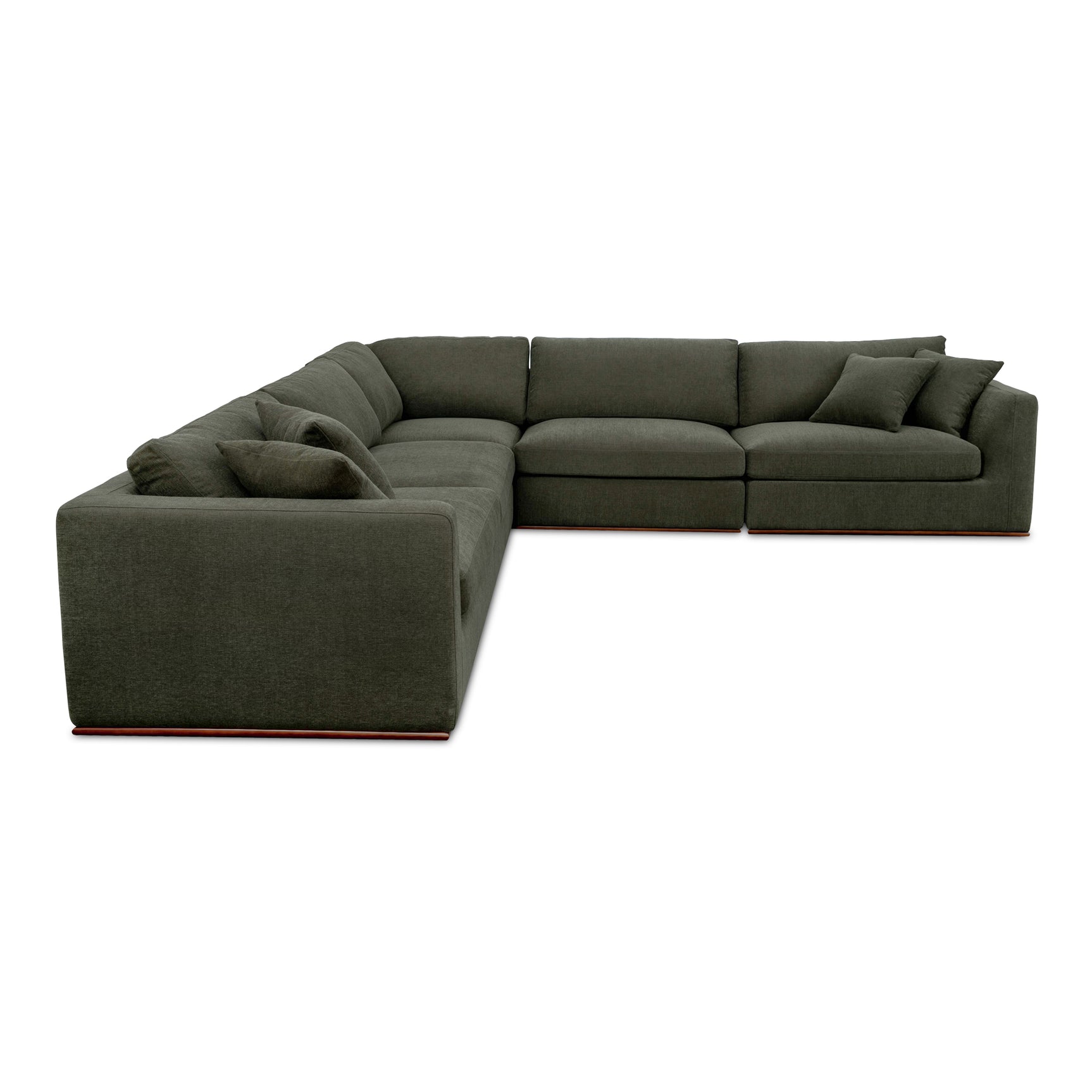 Rue Dark Green Classic L Modular Sectional - Ornate Home