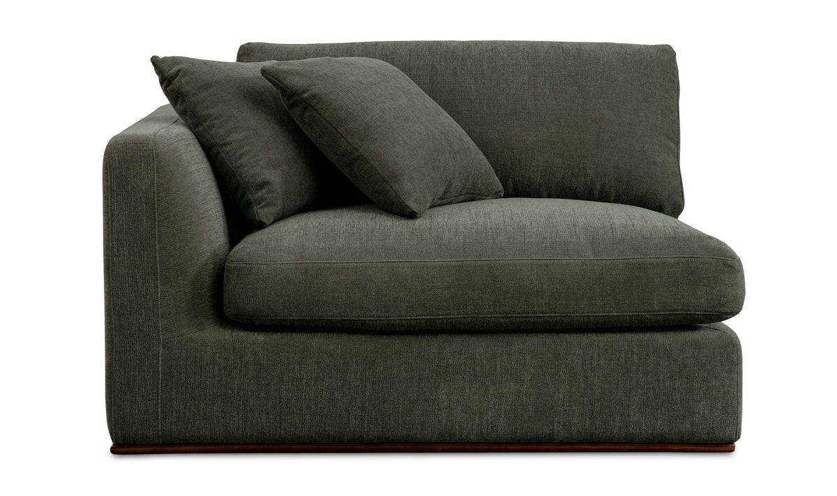 Rue Deep Green Left Arm Facing Chair