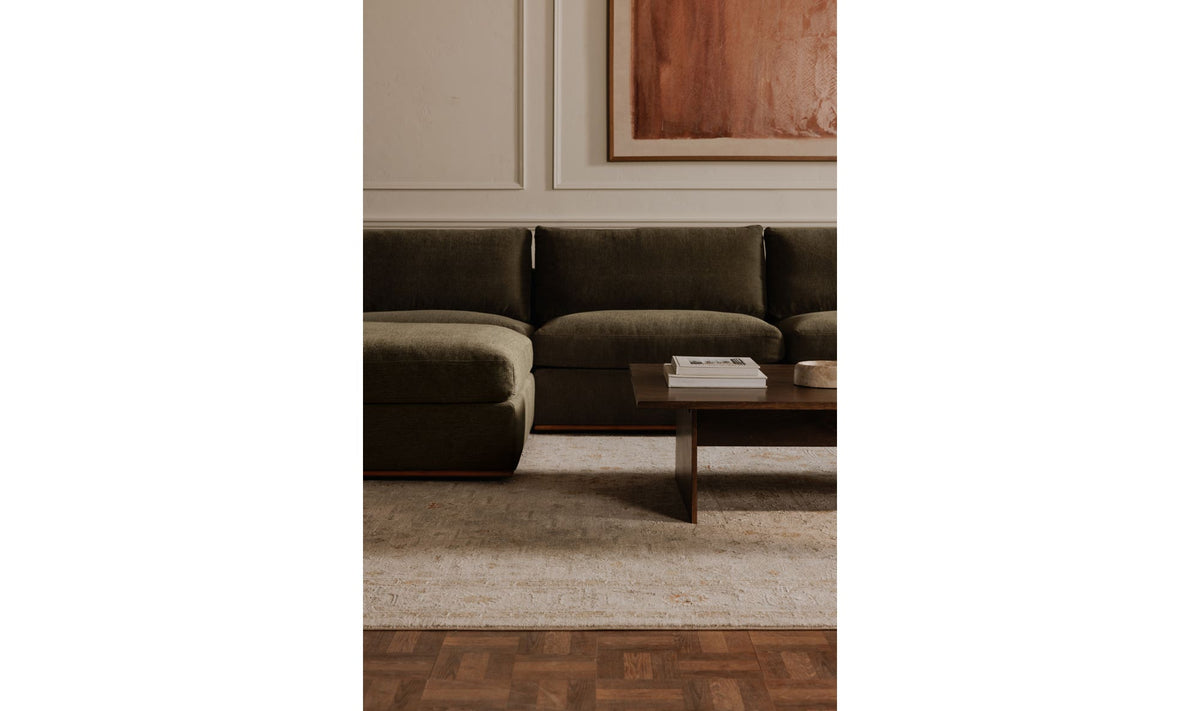 Rue Deep Green Left Arm Facing Chair