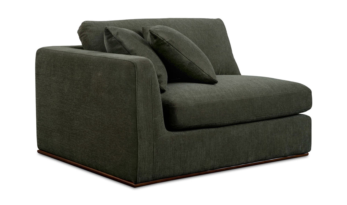 Rue Deep Green Left Arm Facing Chair