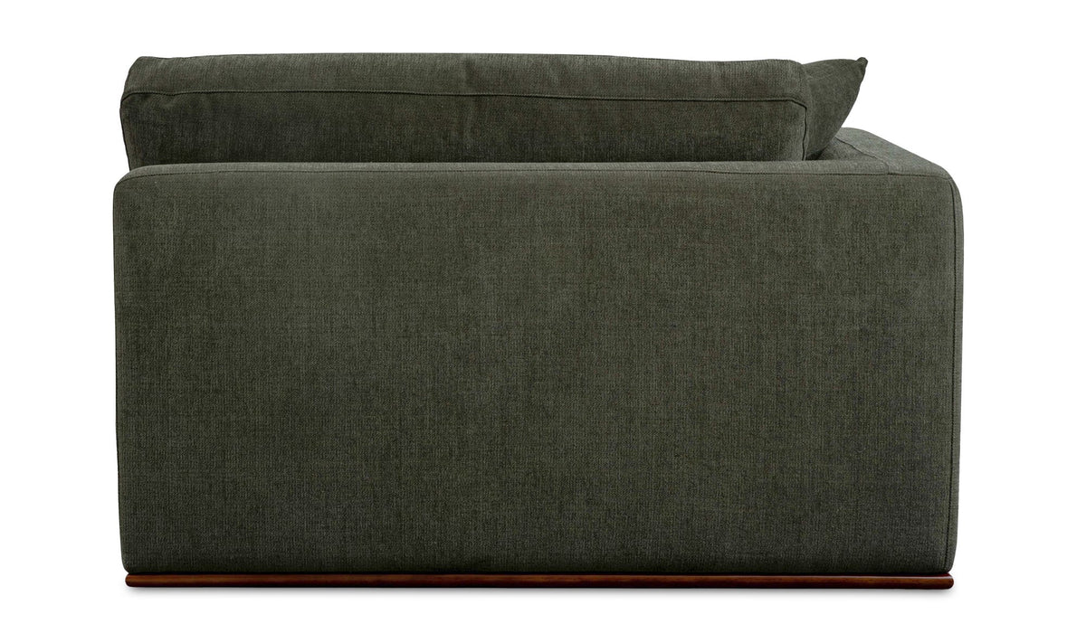 Rue Deep Green Left Arm Facing Chair