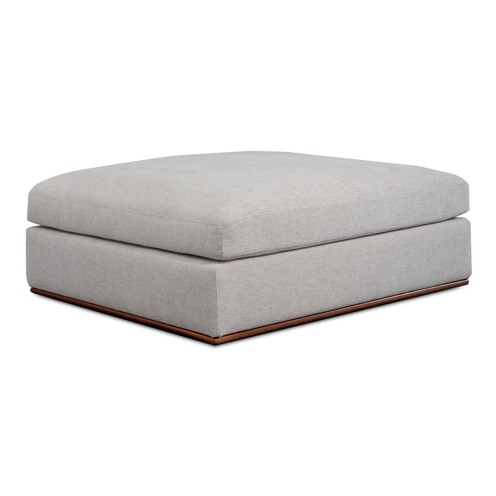 Rue Flecked Grey Ottoman - Ornate Home
