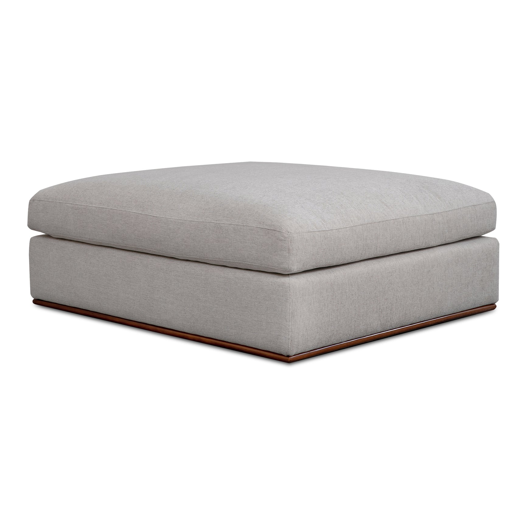 Rue Flecked Grey Ottoman - Ornate Home