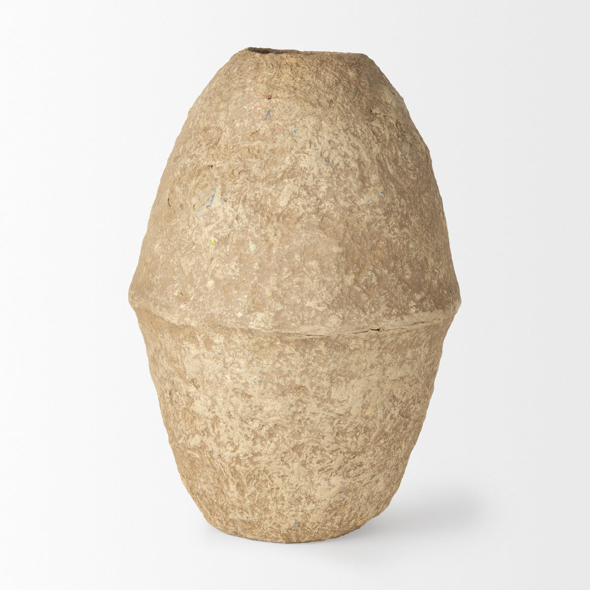 Rundal Beige Large Paper Mache Vase - Ornate Home
