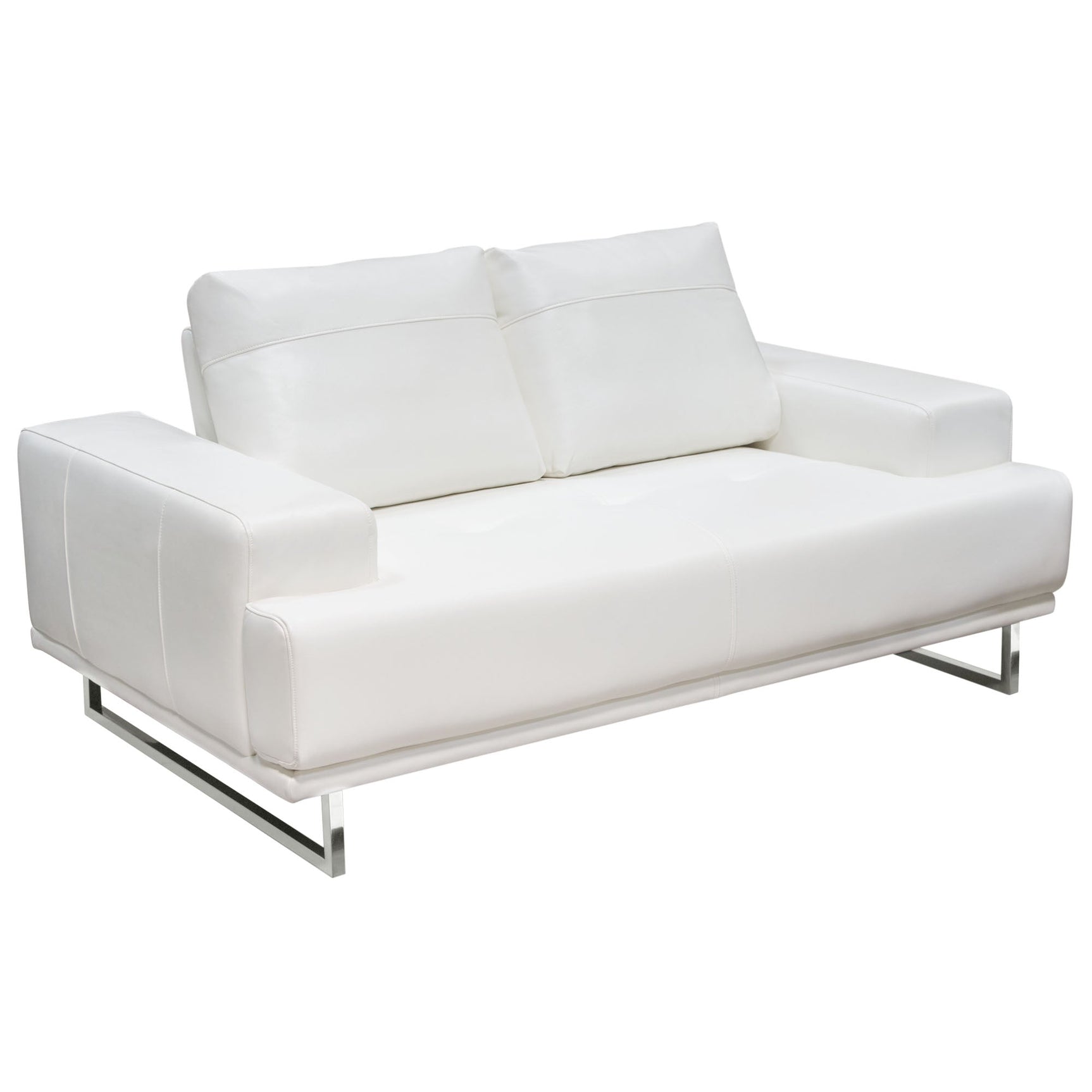 Russo White Loveseat - Ornate Home