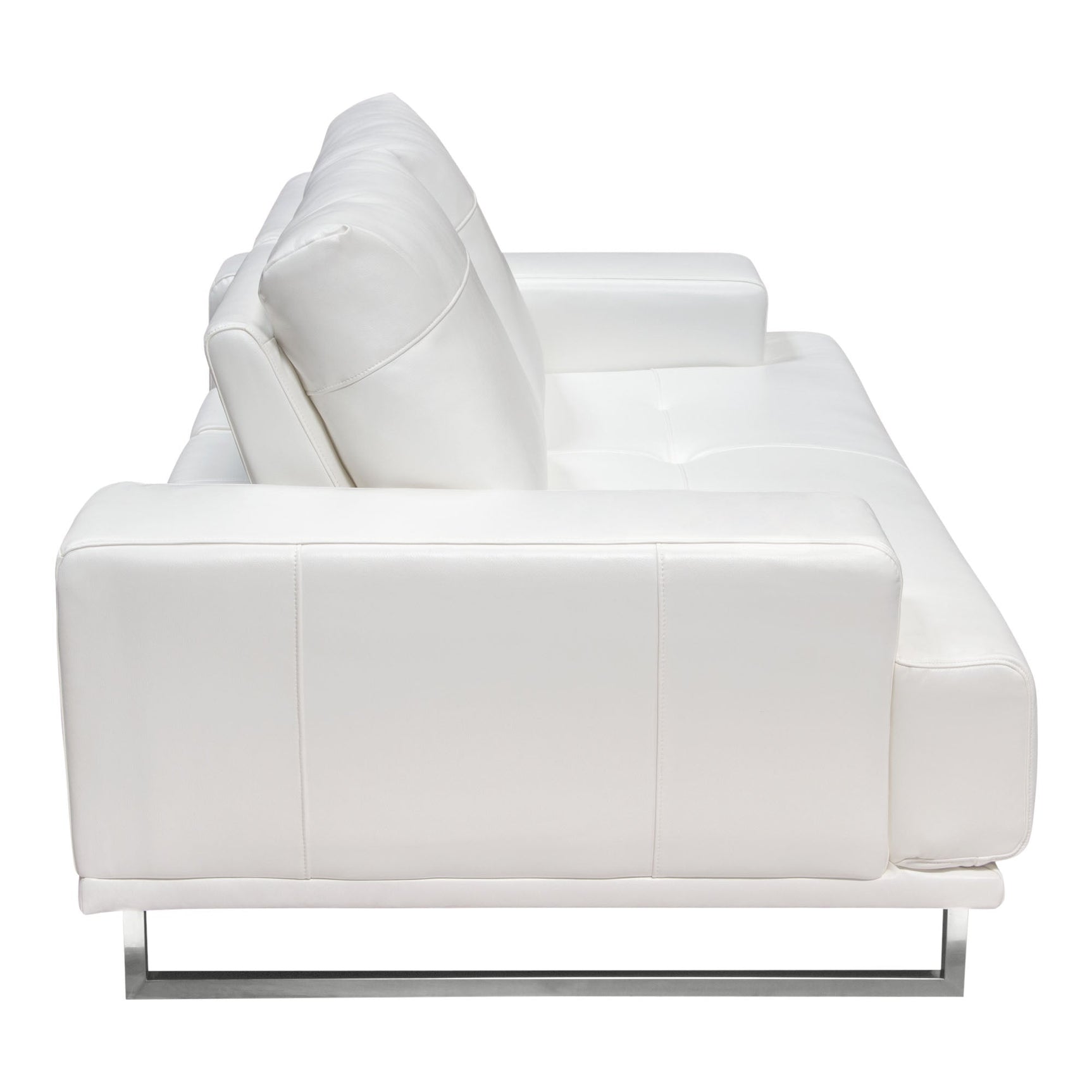 Russo White Loveseat - Ornate Home