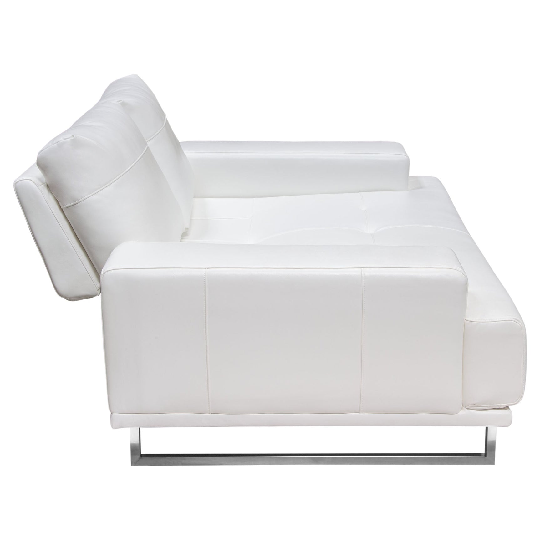 Russo White Loveseat - Ornate Home