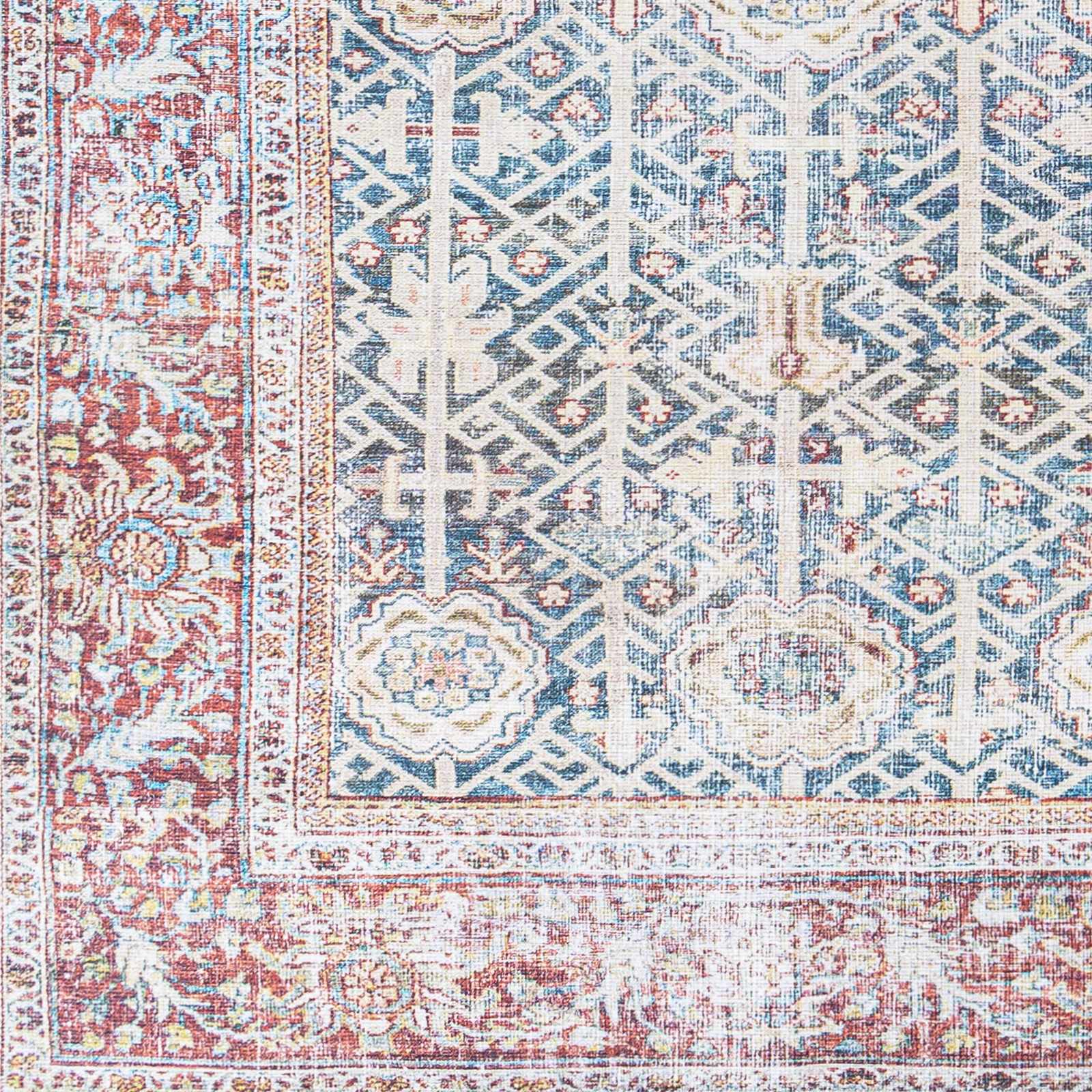 Rust Catadupa Distressed Washable Area Rug - Clearance - Ornate Home