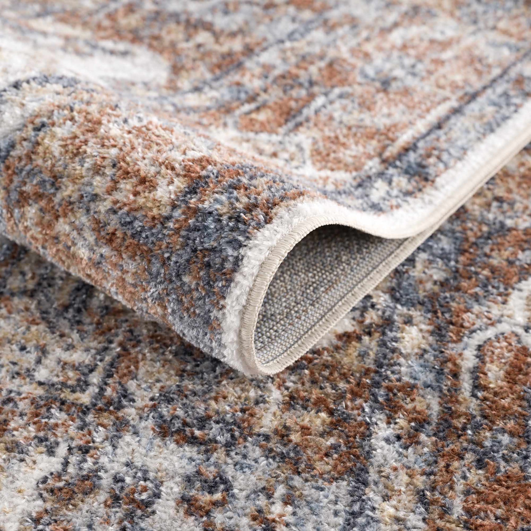 Rust Hera Washable Area Rug - Clearance - Ornate Home