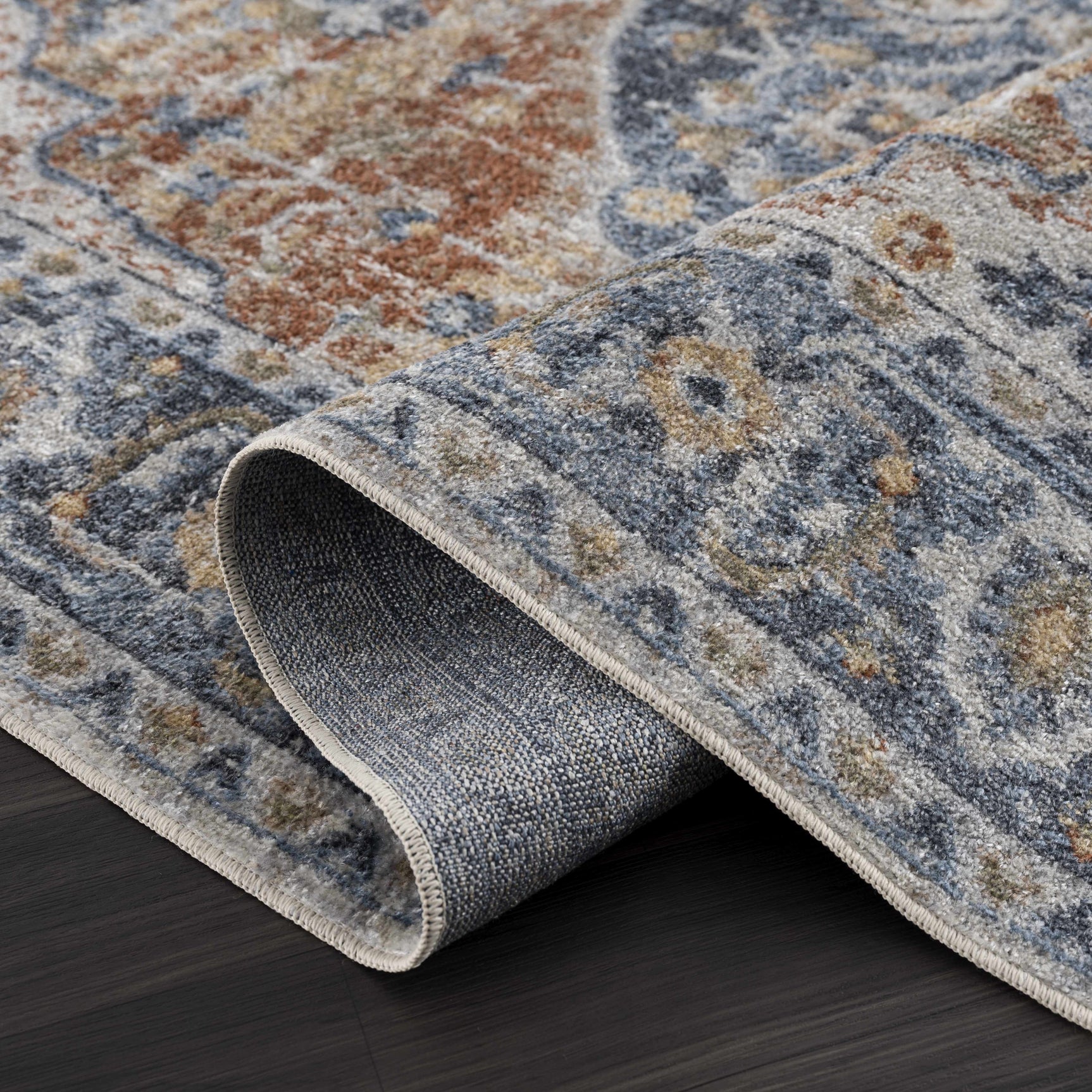 Rust Hiti Washable area rug - Clearance - Ornate Home