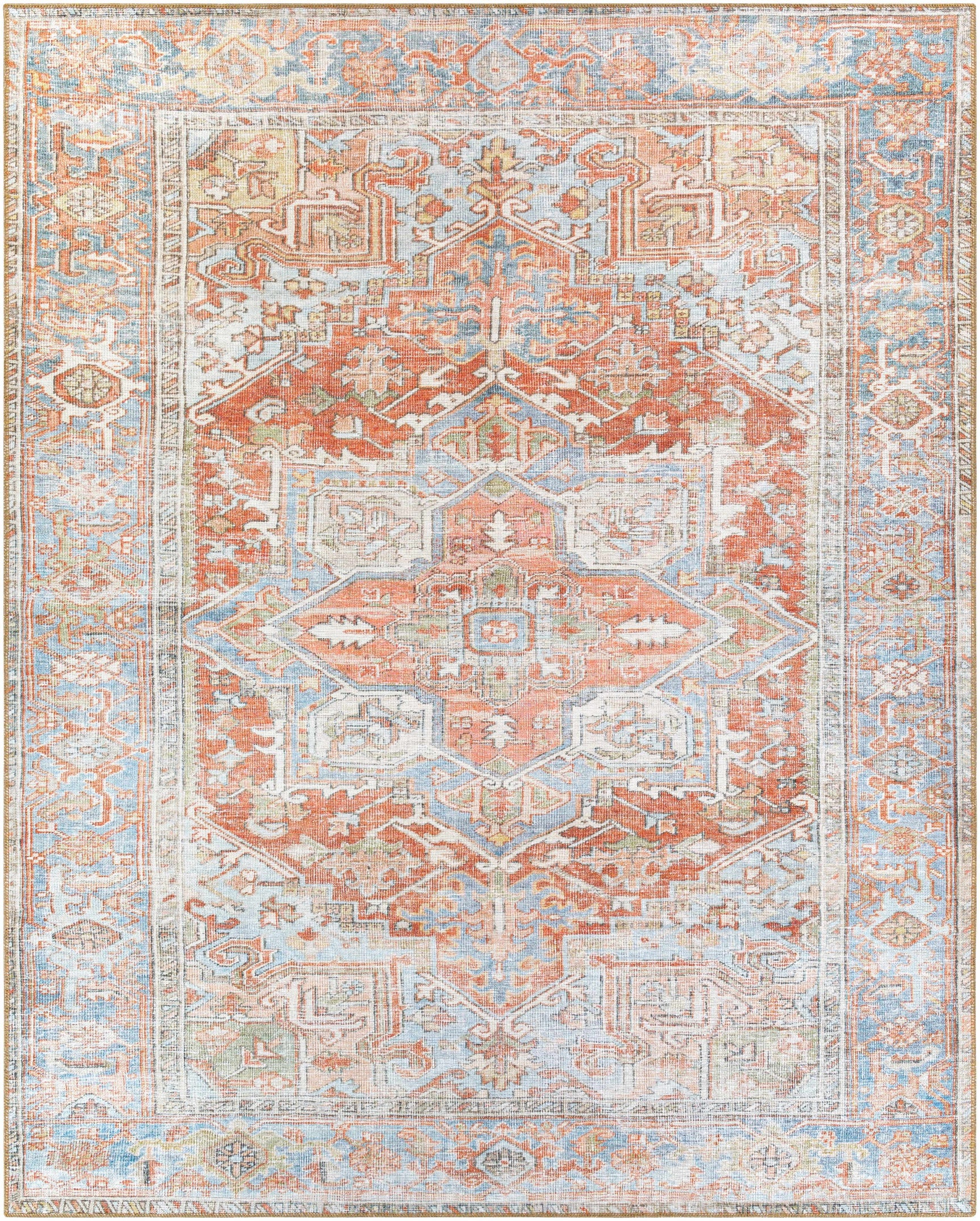 Rust Maayon Washable Rug - Ornate Home