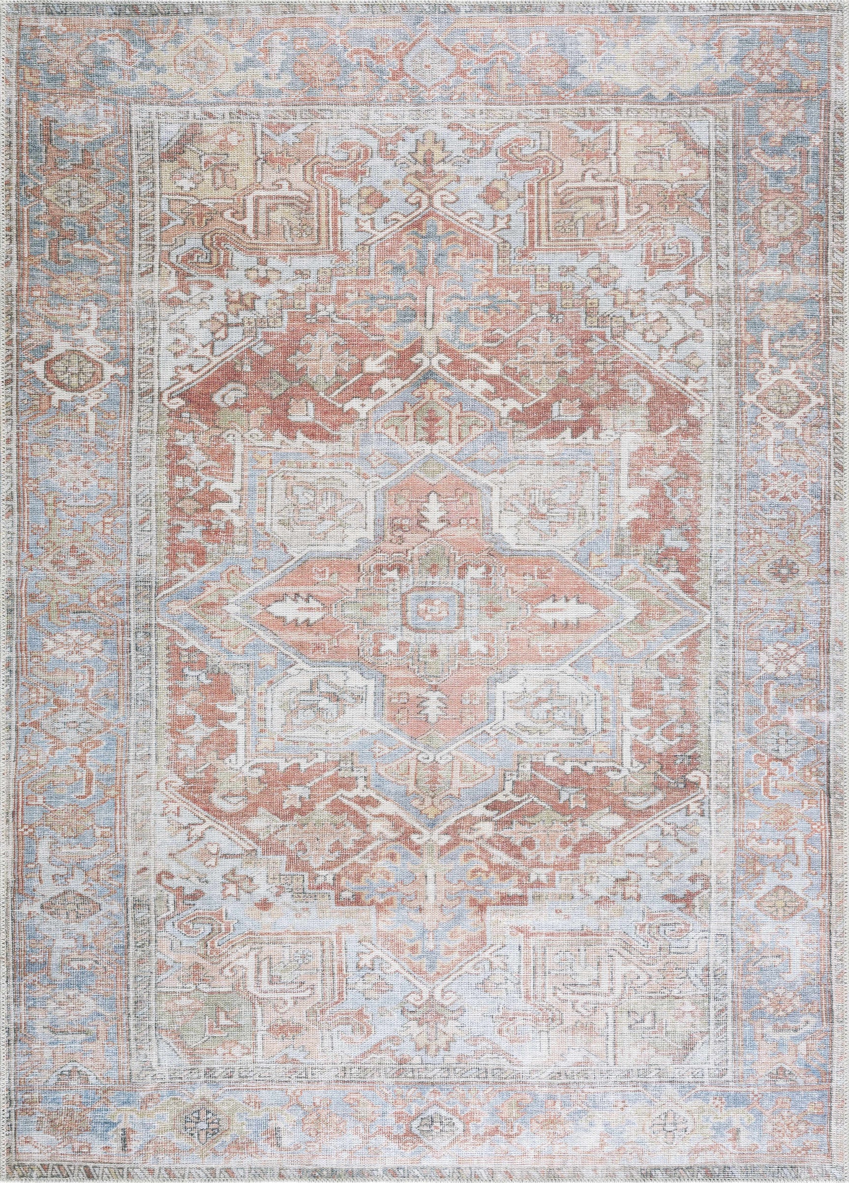 Rust Maayon Washable Rug - Ornate Home