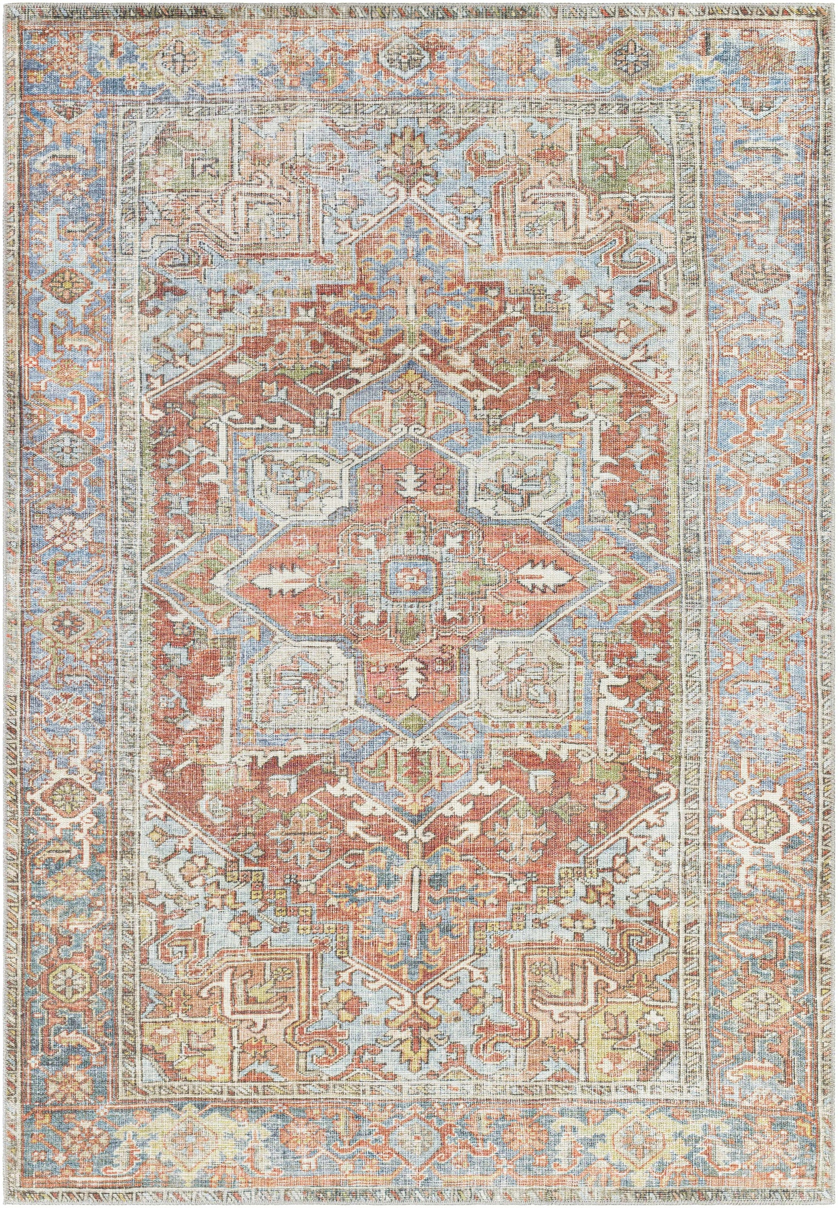 Rust Maayon Washable Rug - Ornate Home