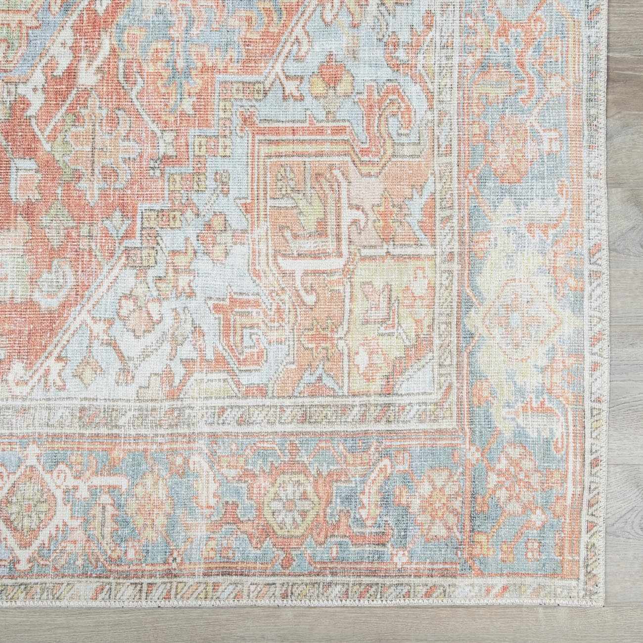 Rust Maayon Washable Rug - Ornate Home