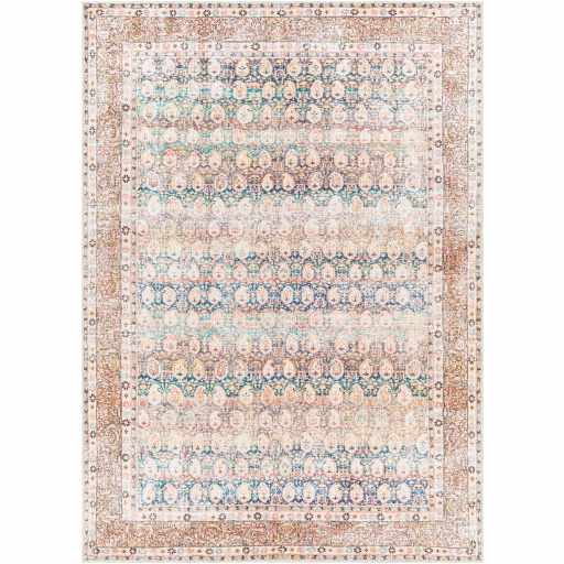 Rust Maligaya Distressed Washable Area Rug - Clearance - Ornate Home