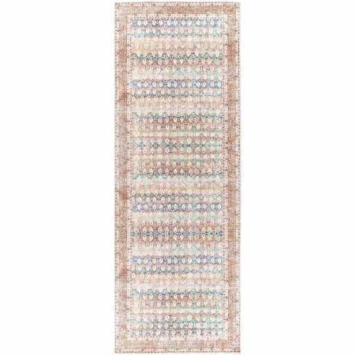 Rust Maligaya Distressed Washable Area Rug - Clearance - Ornate Home