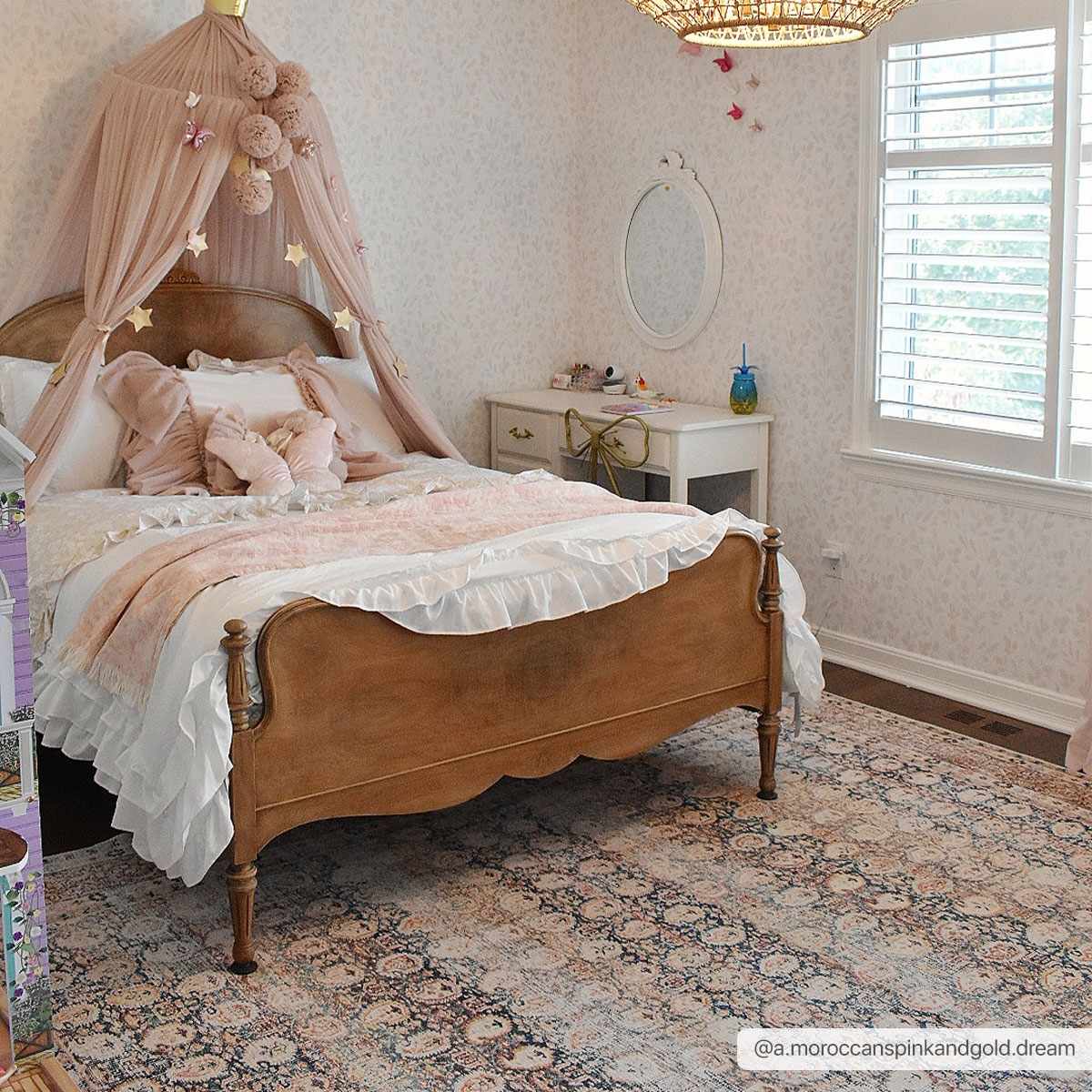 Rust Maligaya Distressed Washable Area Rug - Clearance - Ornate Home