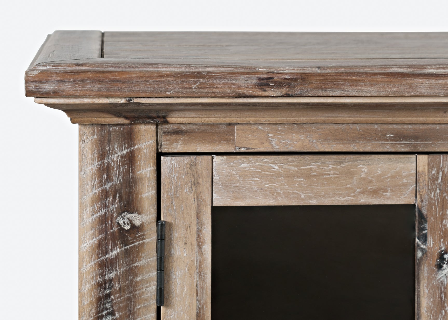 Rustic Shores Grey Wash 6 Door Accent Cabinet - Ornate Home
