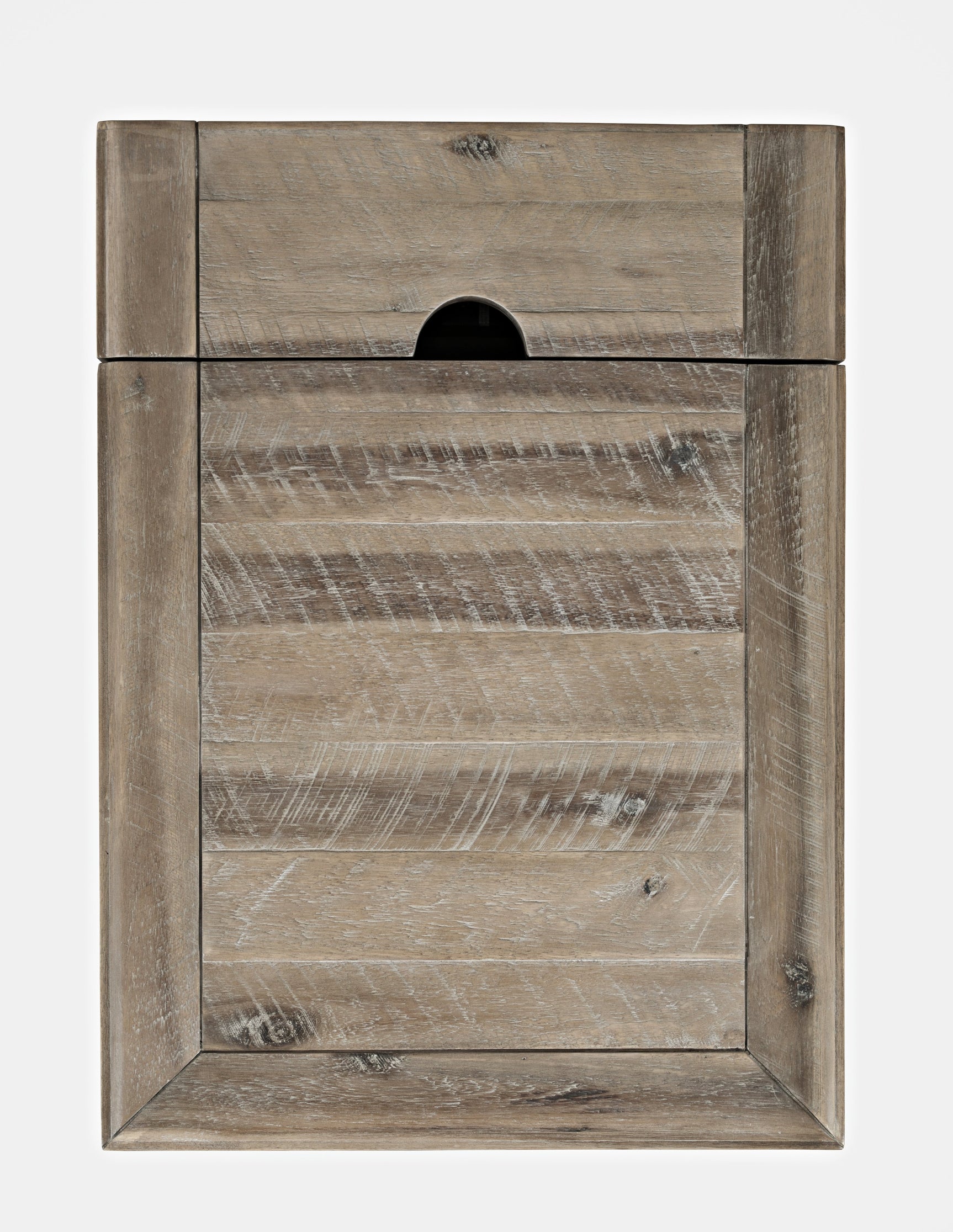 Rustic Shores Grey Wash Power Chairside Table - Ornate Home