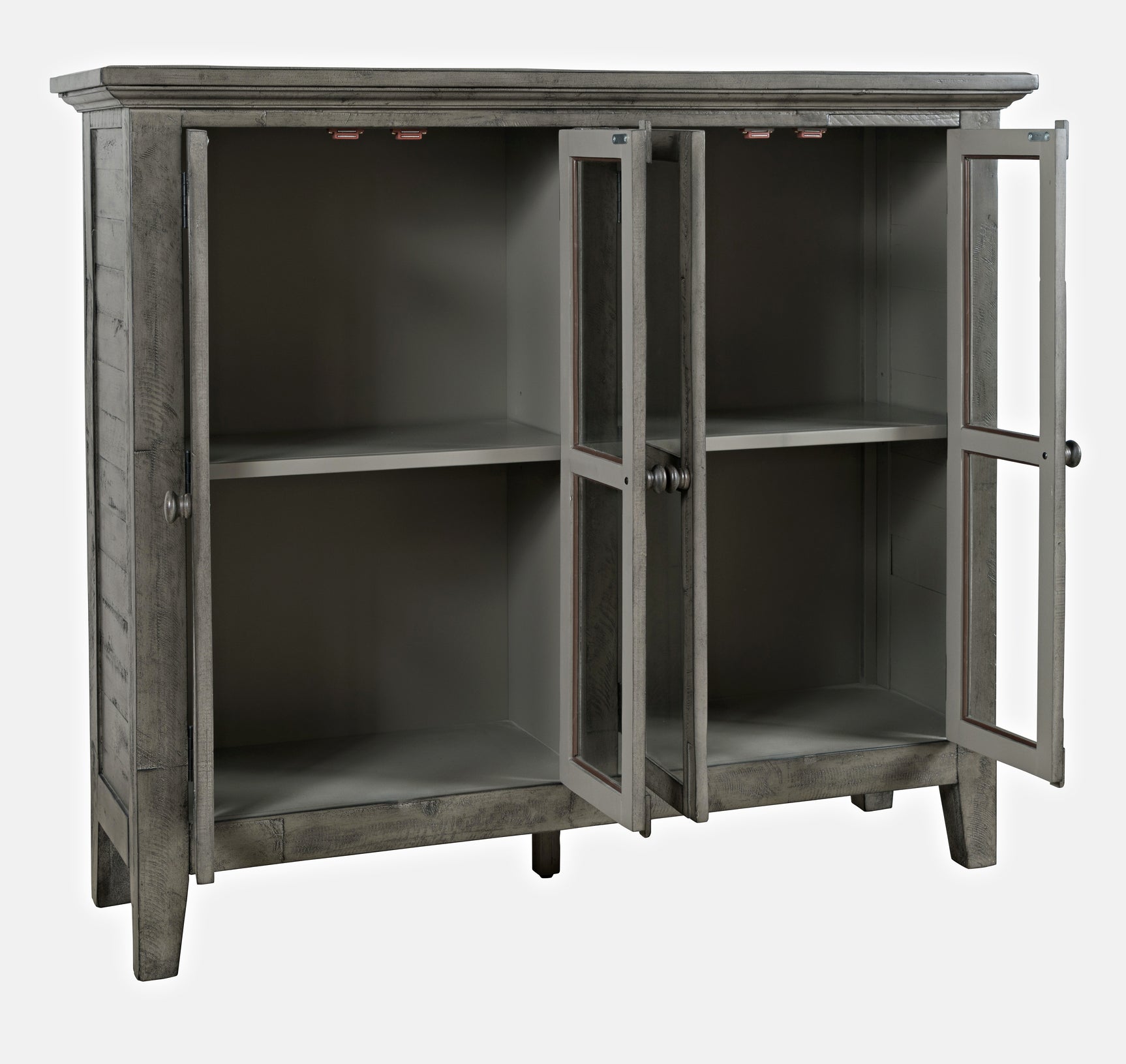 Rustic Shores Stone 4 Door Accent Cabinet - Ornate Home