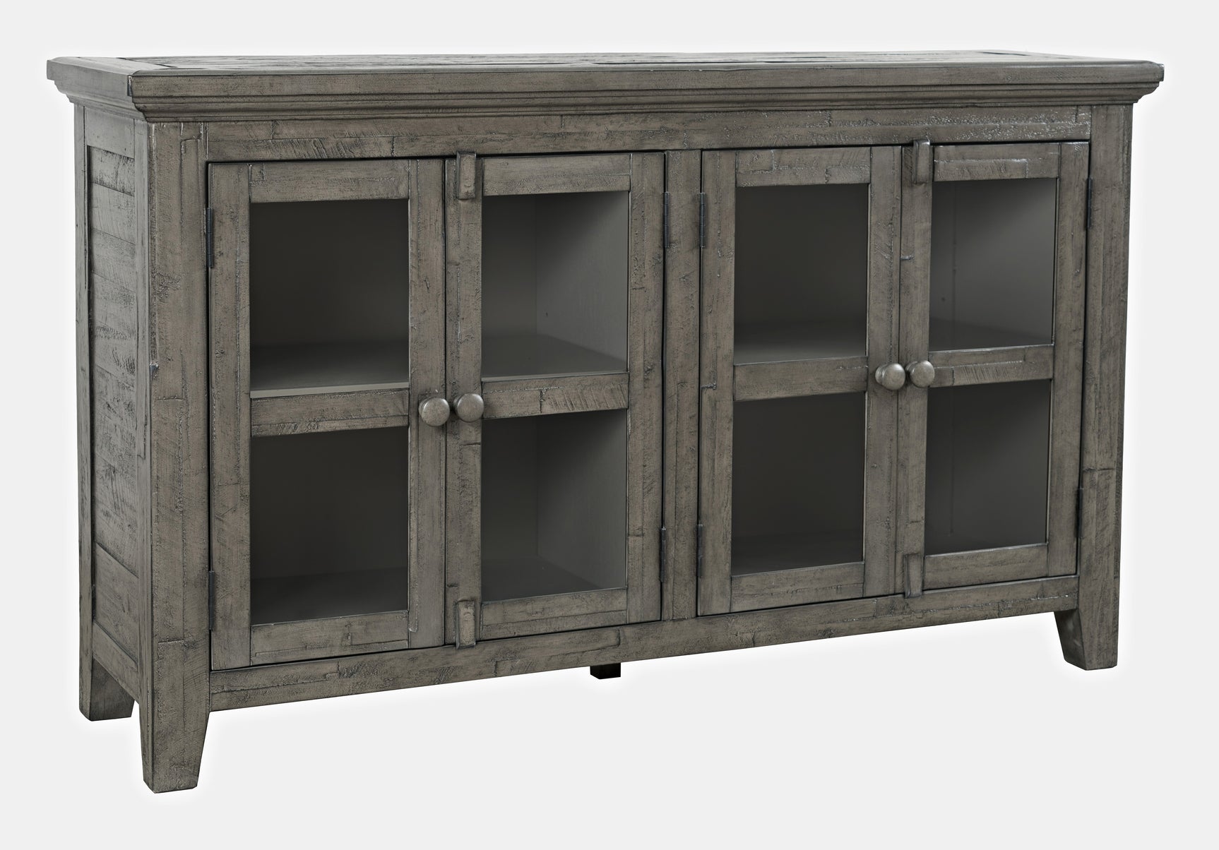 Rustic Shores Stone 4 Door Low Cabinet - Ornate Home