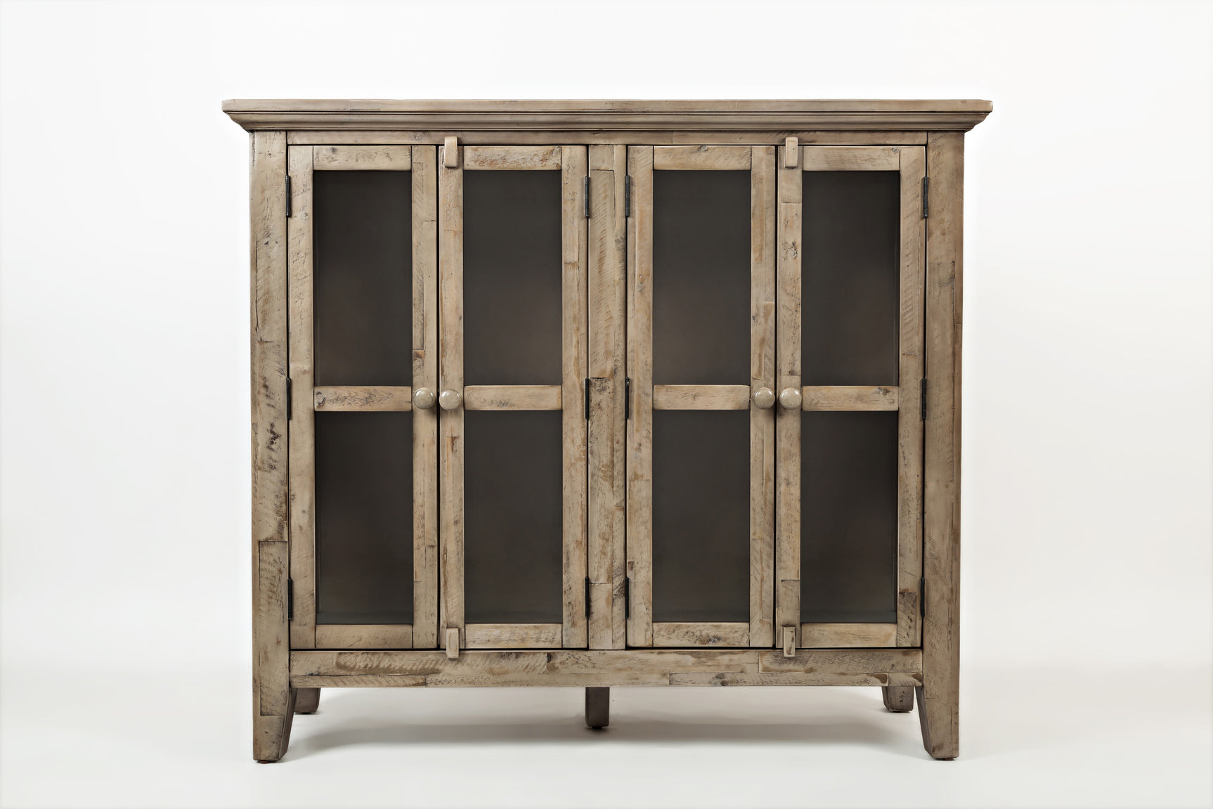 Rustic Shores Watch Hill Weathered Grey 4 Door Accent Cabinet - Ornate Home