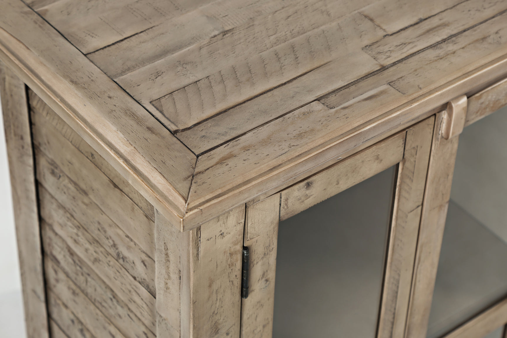 Rustic Shores Watch Hill Weathered Grey 4 Door Accent Cabinet - Ornate Home