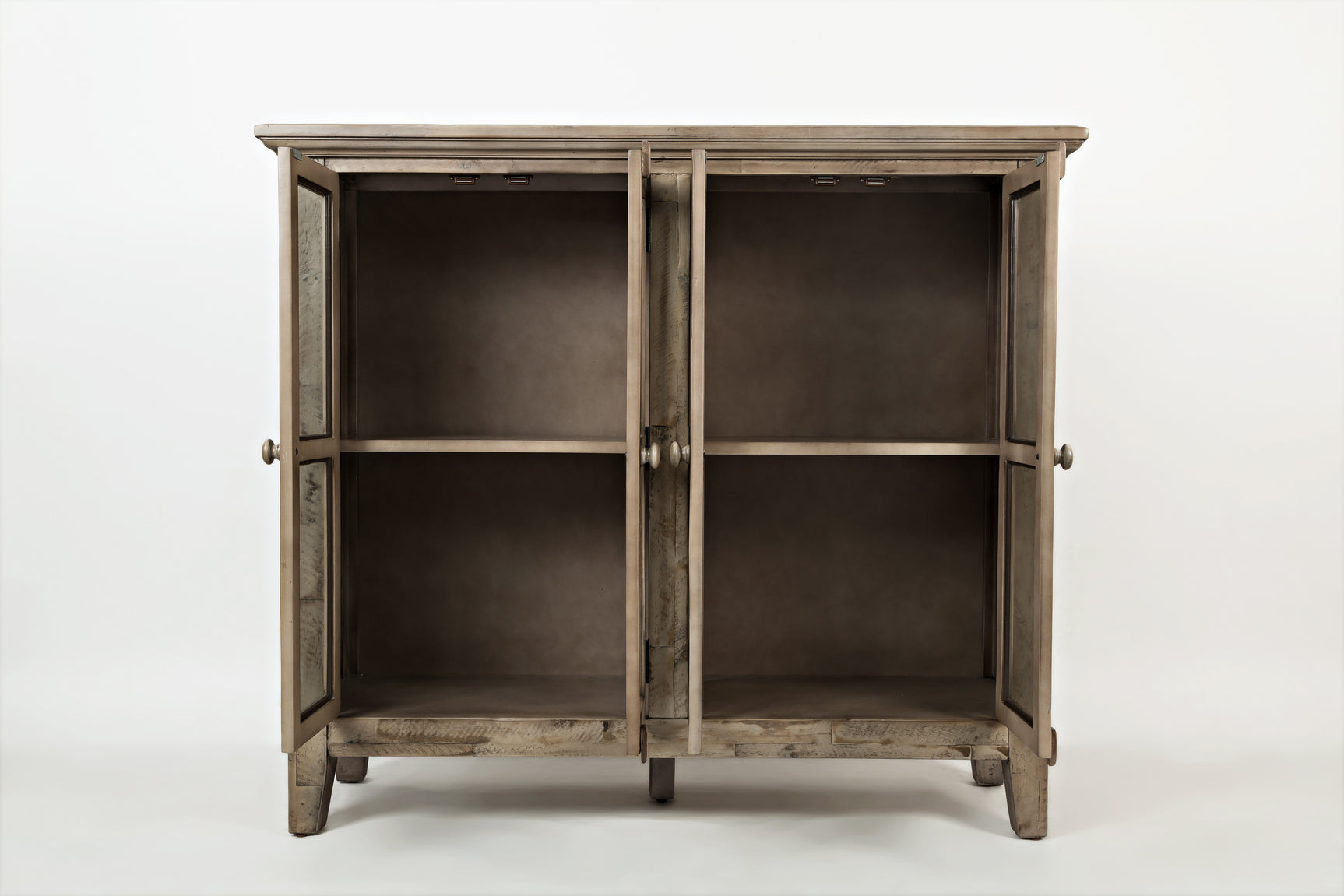Rustic Shores Watch Hill Weathered Grey 4 Door Accent Cabinet - Ornate Home