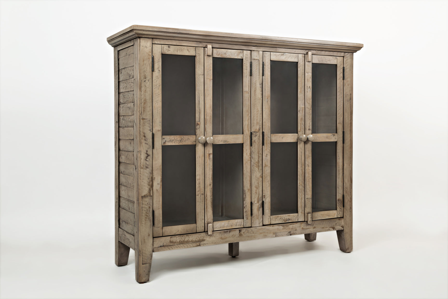 Rustic Shores Watch Hill Weathered Grey 4 Door High Cabinet - Ornate Home