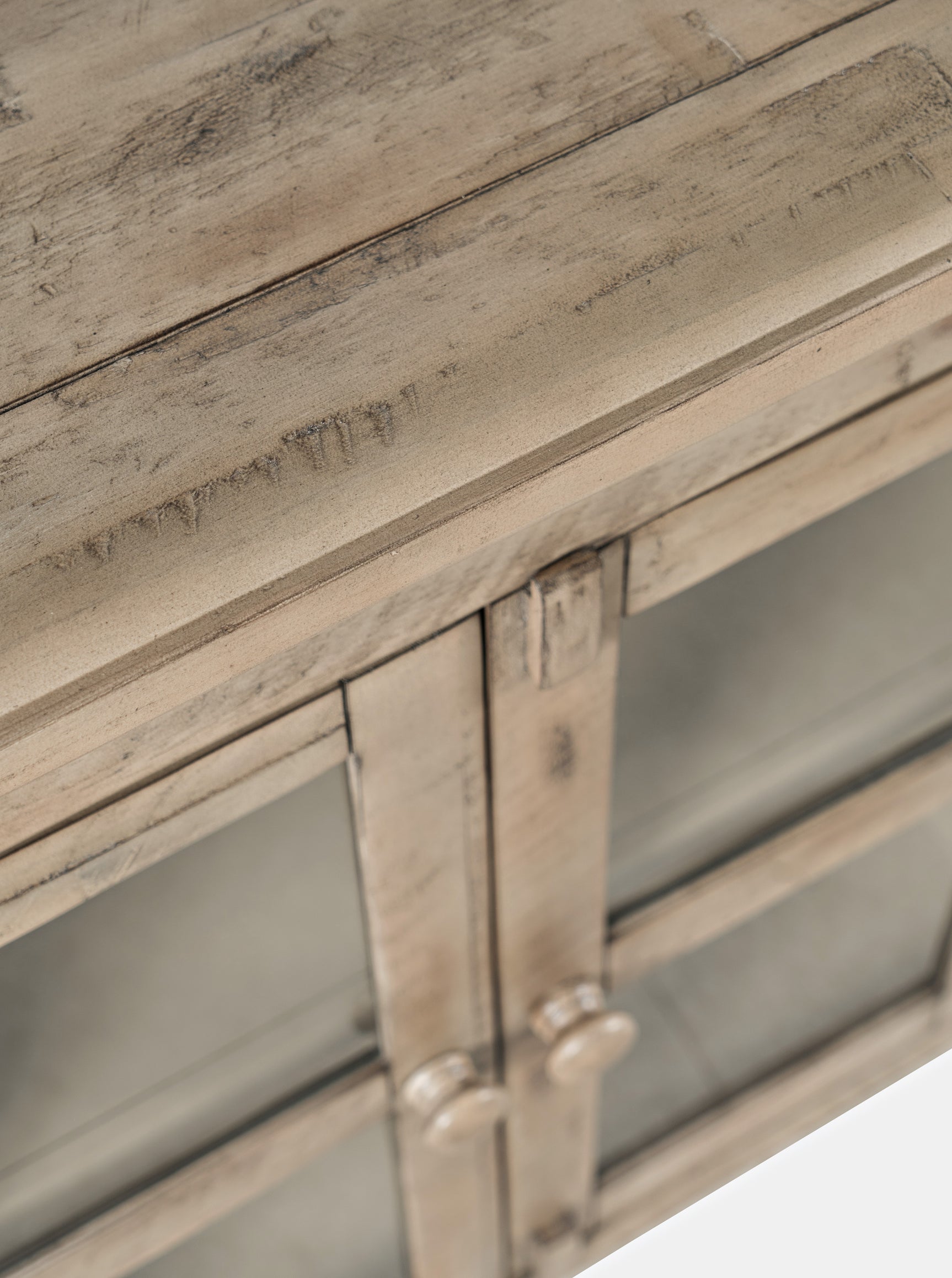 Rustic Shores Watch Hill Weathered Grey 4 Door Low Cabinet - Ornate Home