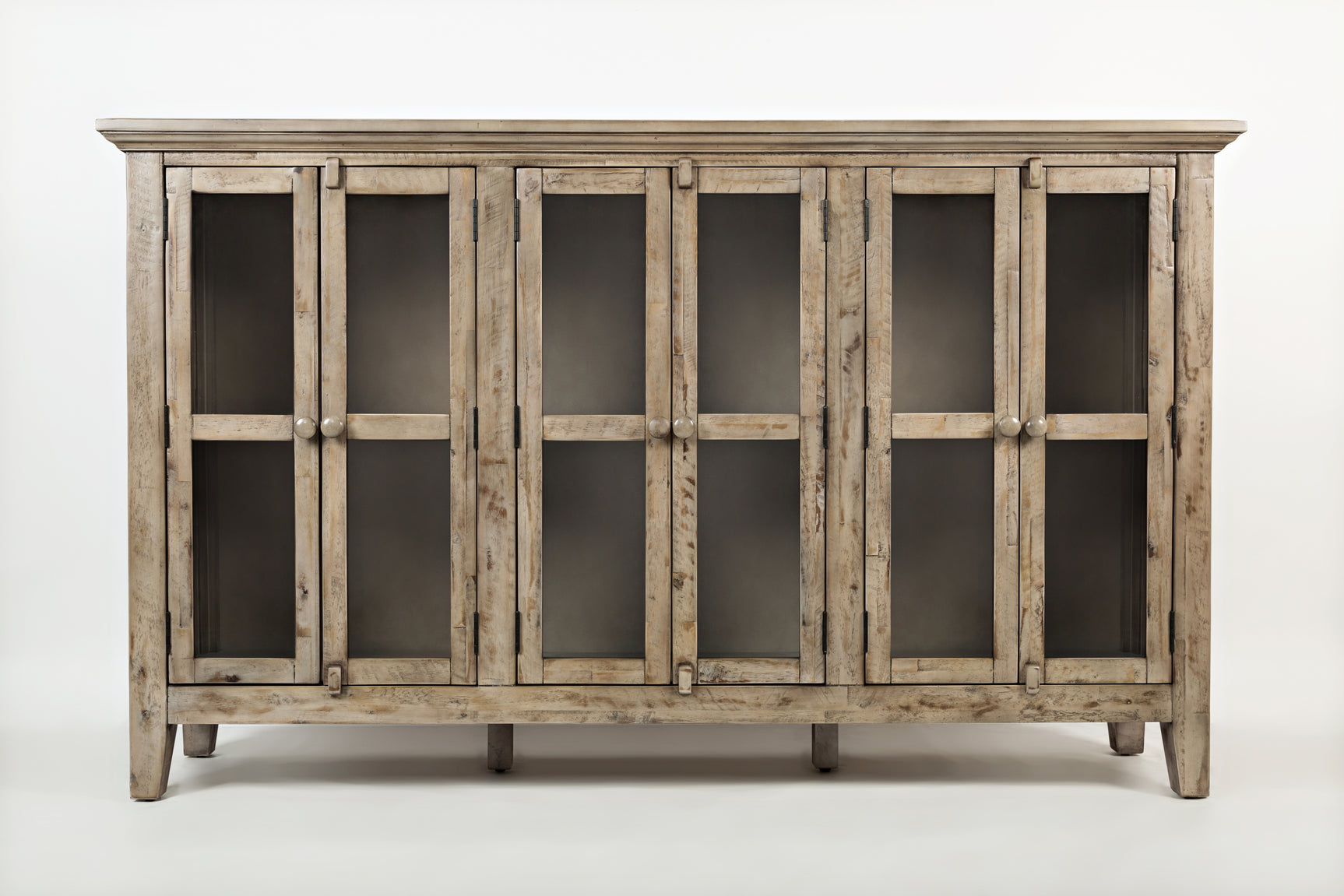 Rustic Shores Watch Hill Weathered Grey 6 Door High Cabinet - Ornate Home