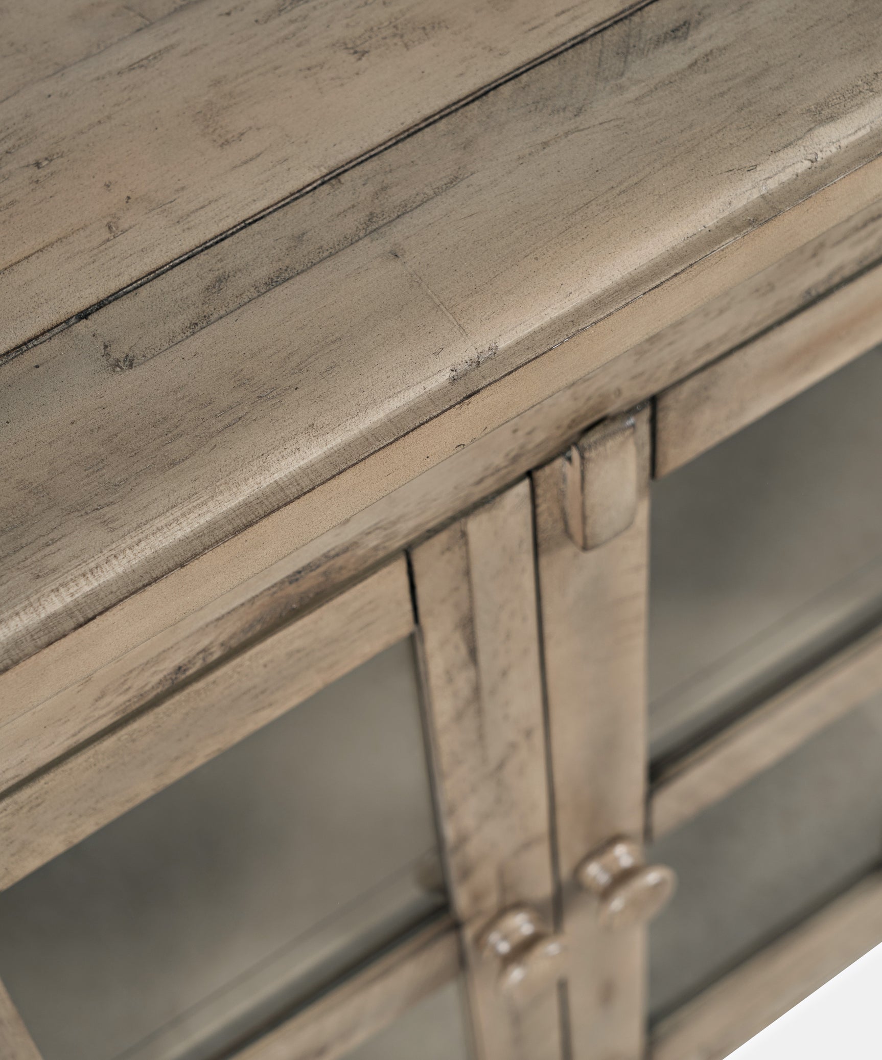 Rustic Shores Watch Hill Weathered Grey 6 Door Low Accent Cabinet - Ornate Home