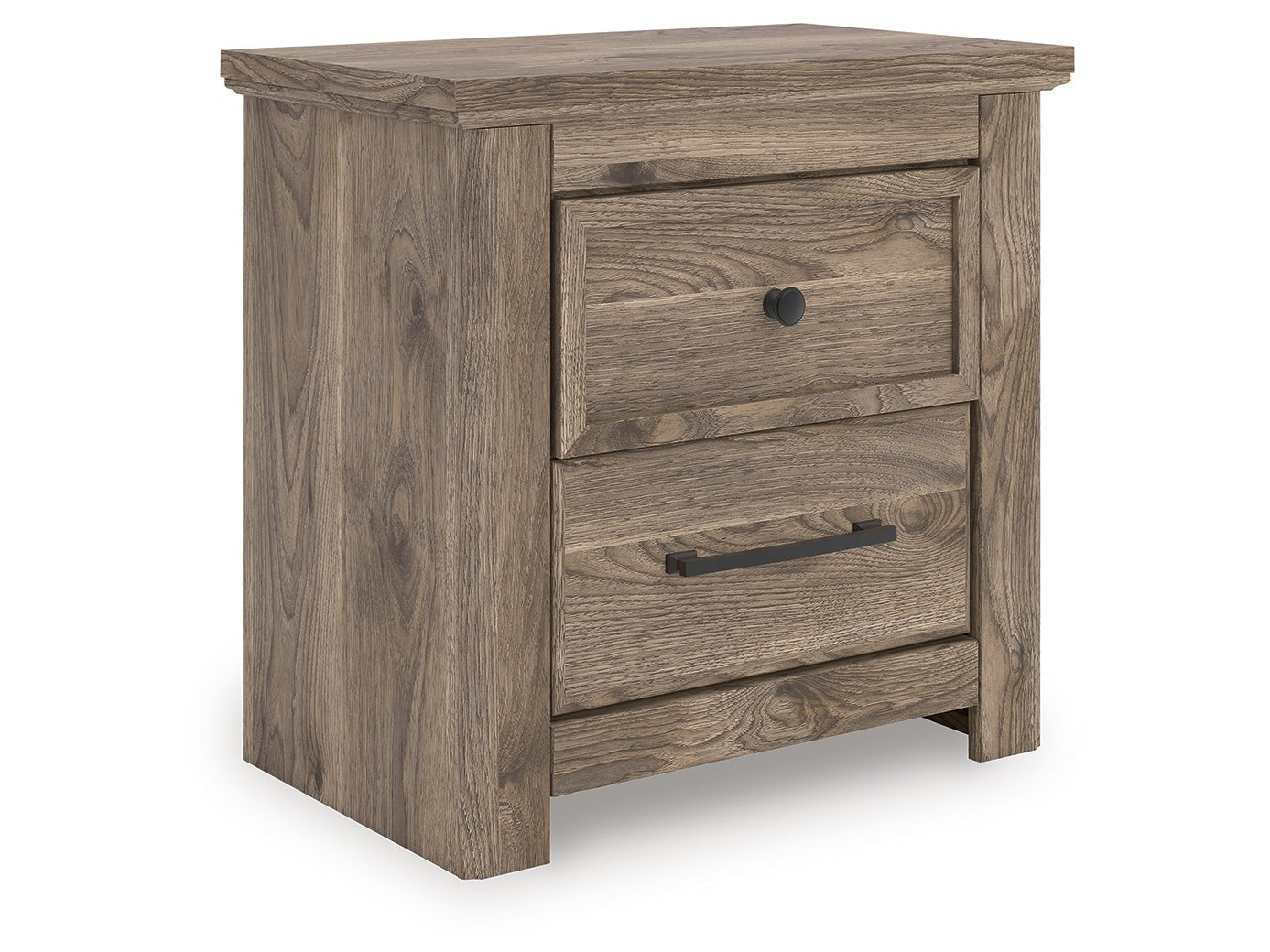Rusticott Brown Two Drawer Night Stand (Online Special Price) - Ornate Home