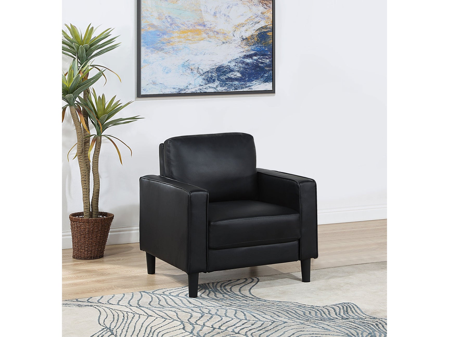 Ruth Black Accent Chair - Ornate Home