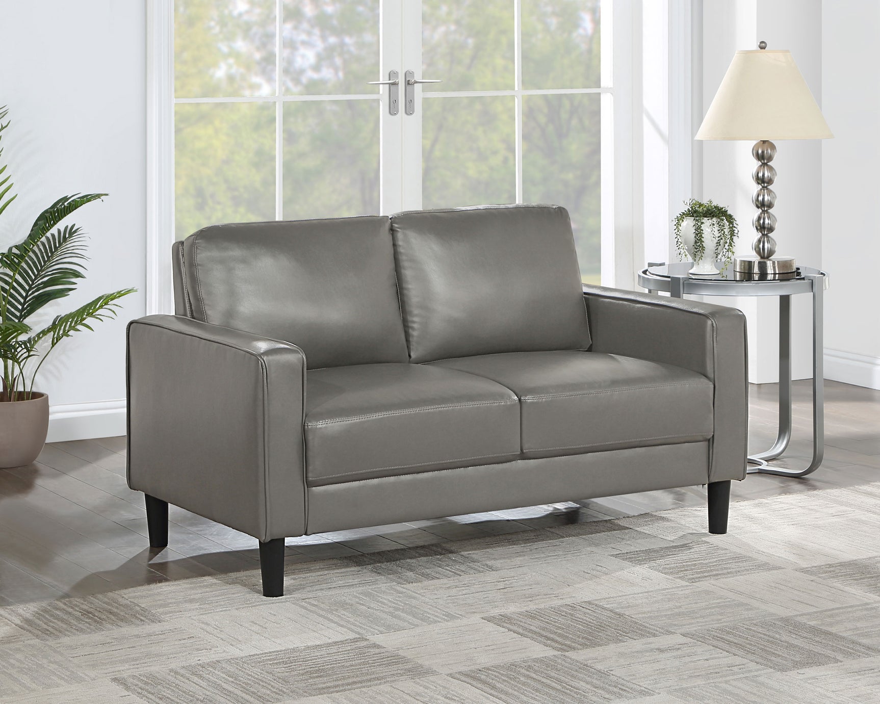 Ruth Grey Loveseat - Ornate Home