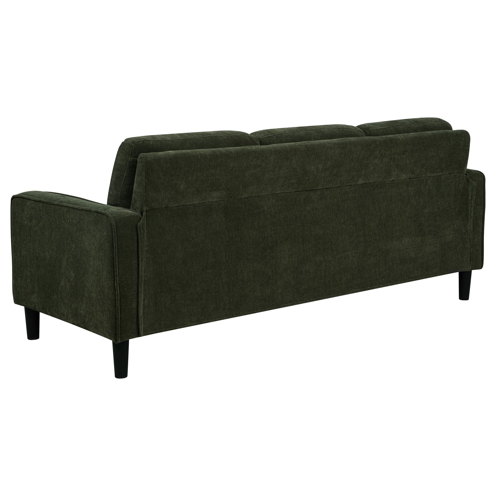 Ruth Matcha Green 2-piece Fabric Upholstered Track Arm Sofa and Loveseat - Ornate Home