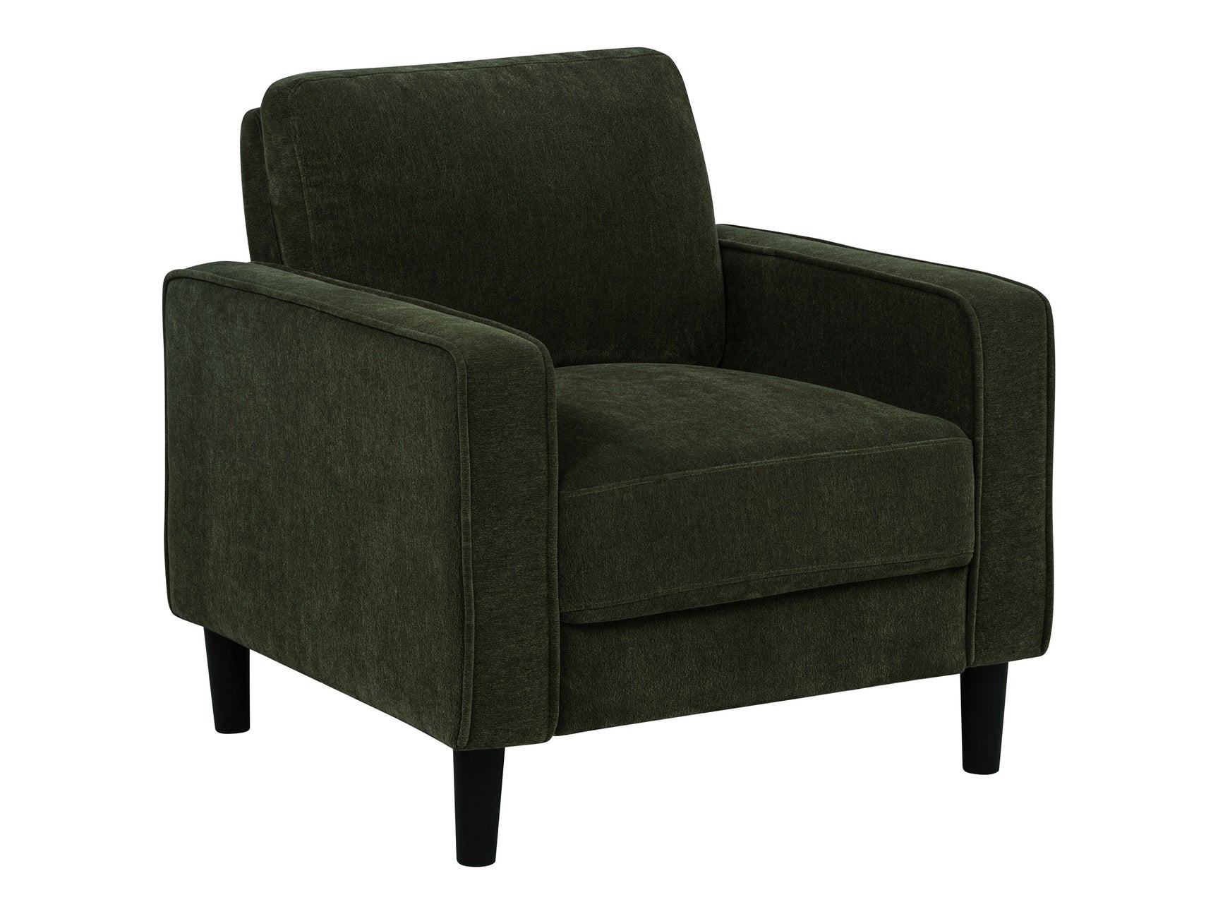 Ruth Matcha Green Fabric Upholstered Track Arm Accent Chair - Ornate Home