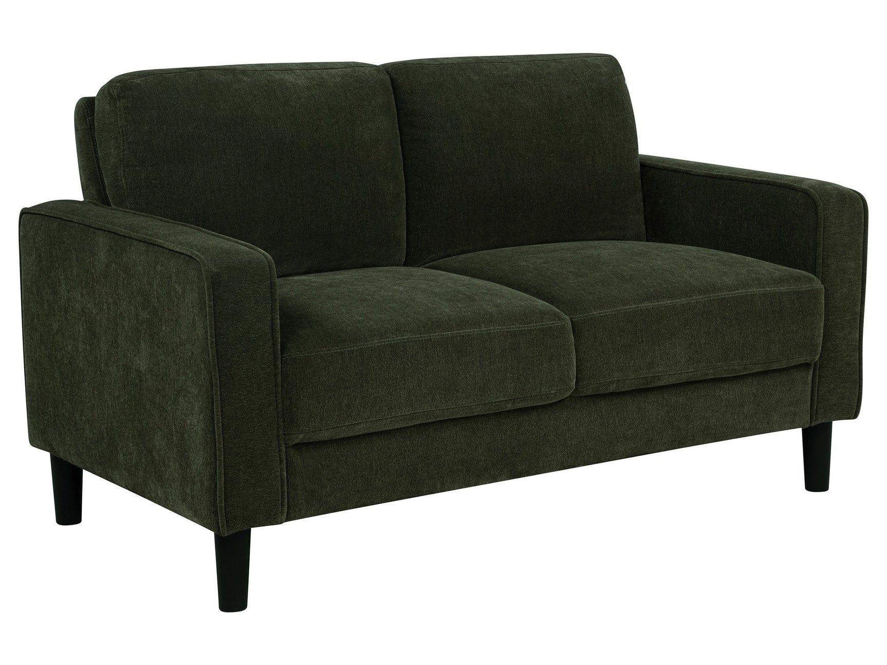 Ruth Matcha Green Fabric Upholstered Track Arm Loveseat - Ornate Home