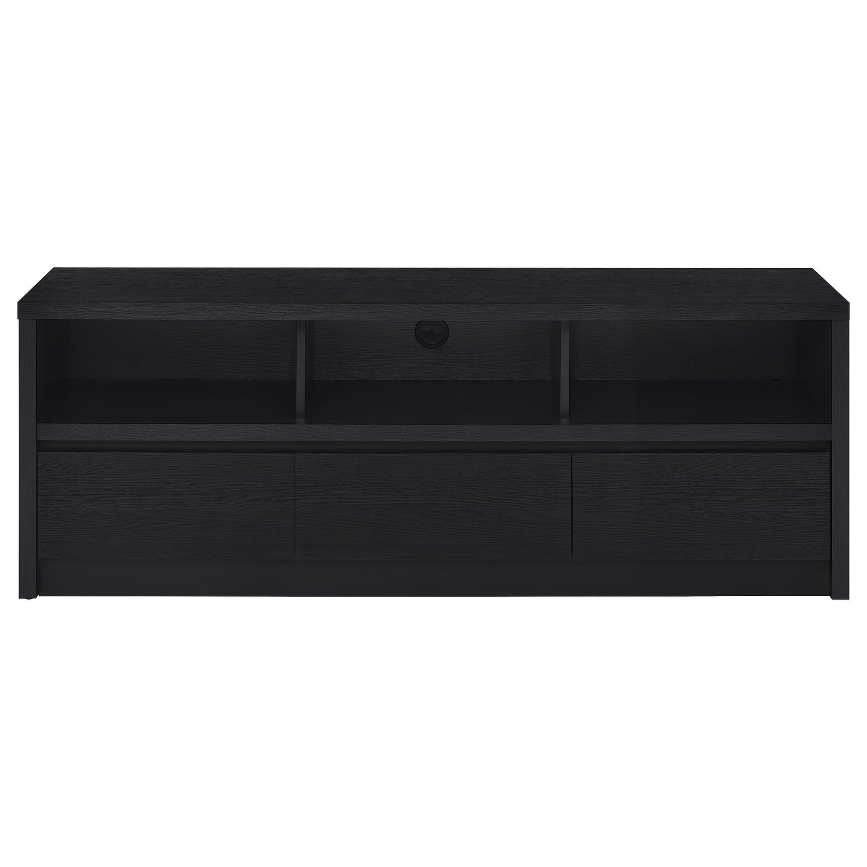 Rutland Black 59-inch 3-drawer TV Stand Media Console - Ornate Home