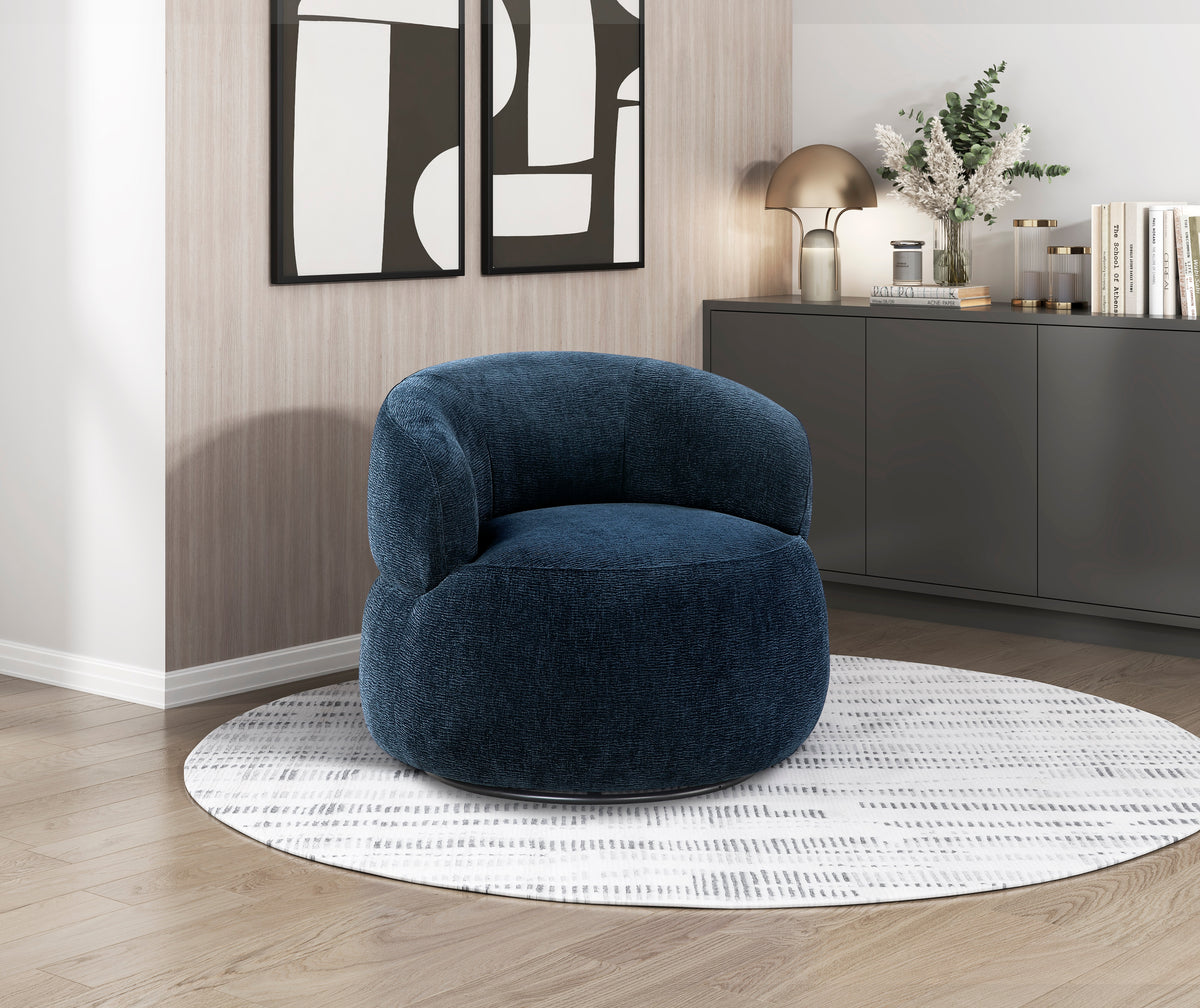Ruvo Blue Swivel Chair - Ornate Home