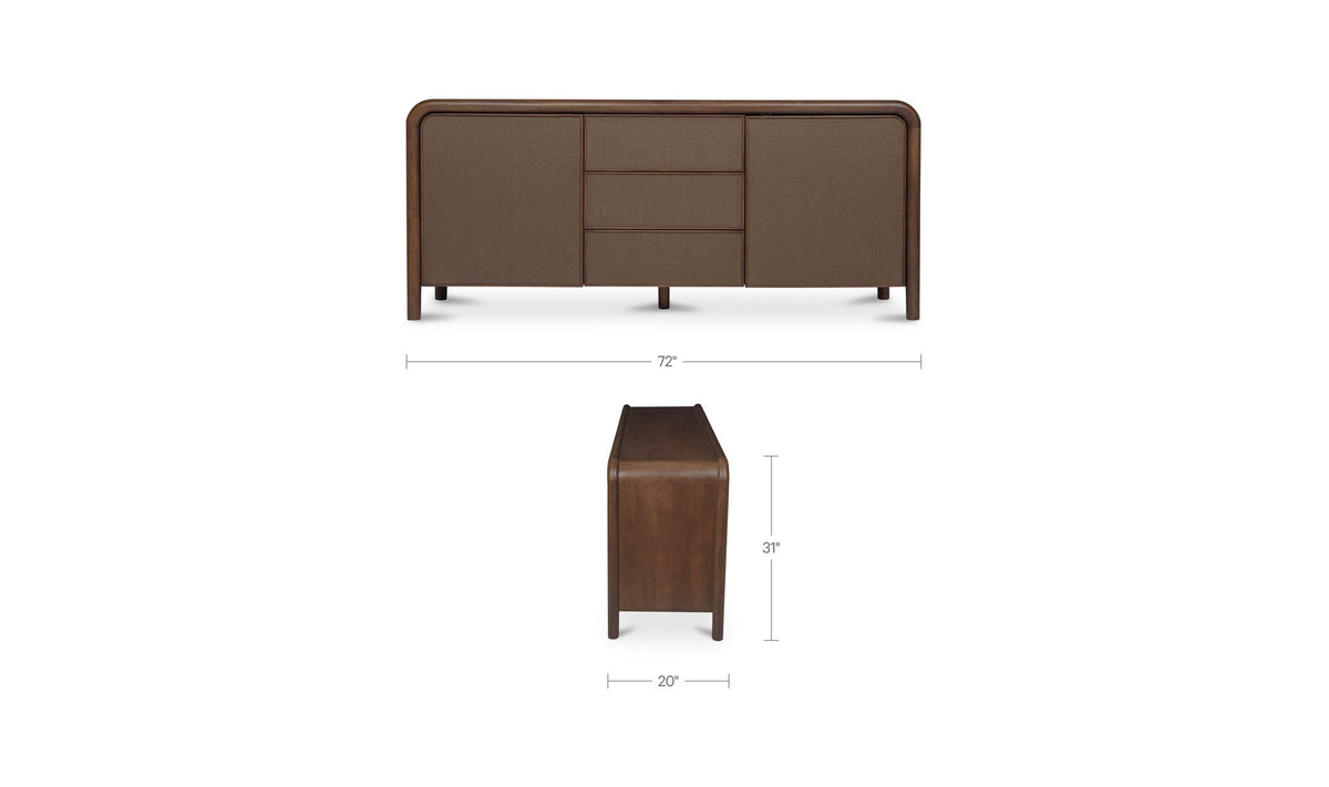 Rye Warm Brown Sideboard - Ornate Home