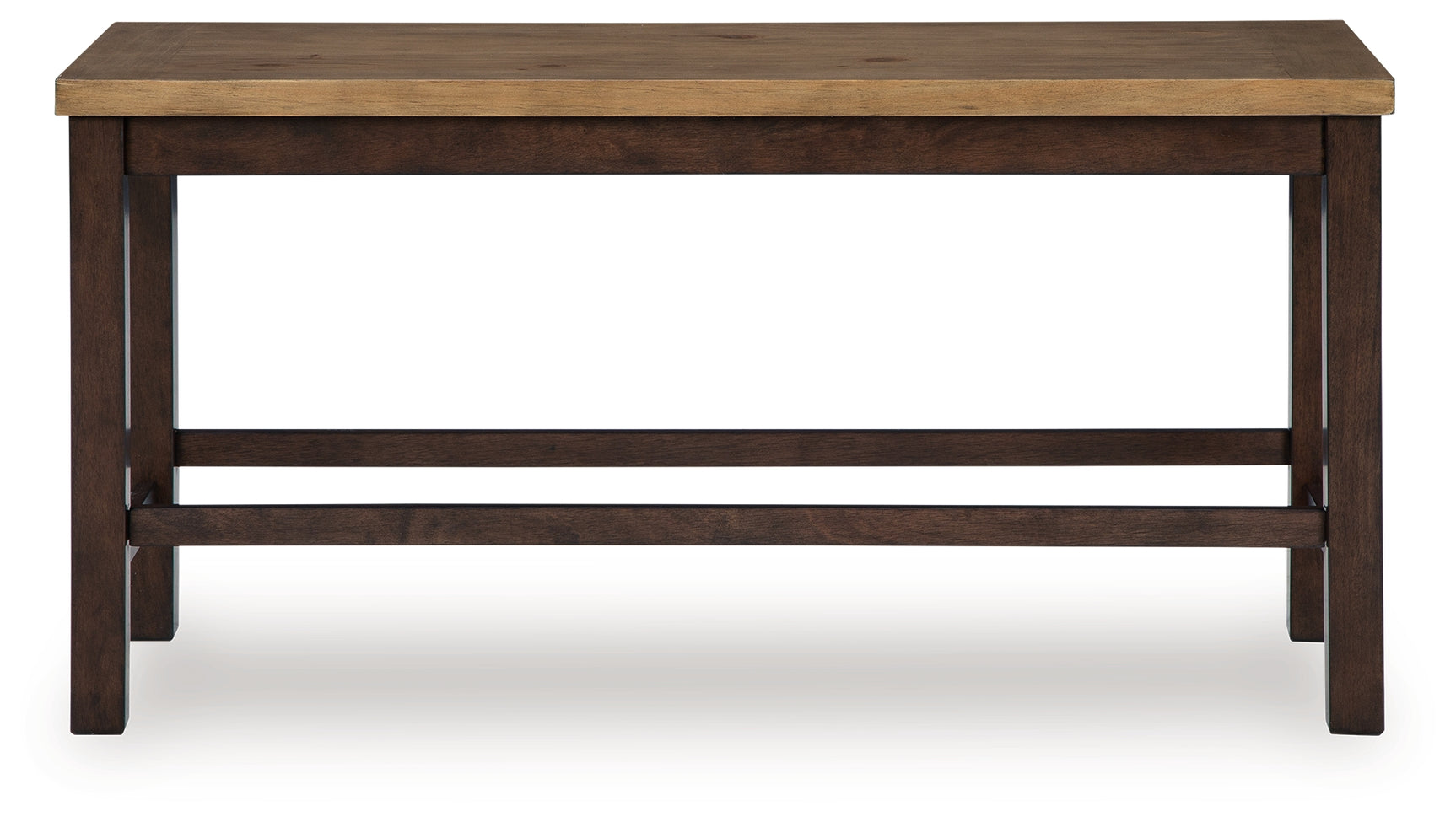 Rylandeen Light Brown/Dark Brown Counter Height Extension Dining Table 4 Barstools and Bench - Ornate Home