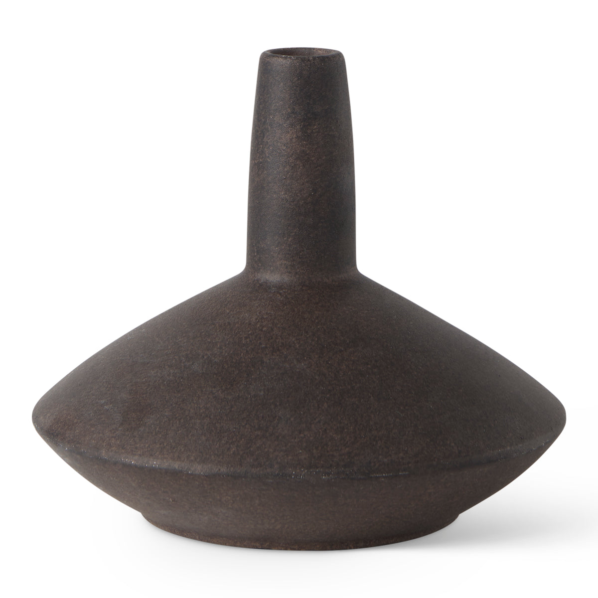 Rylee Dark Brown Ceramic Vase - Ornate Home