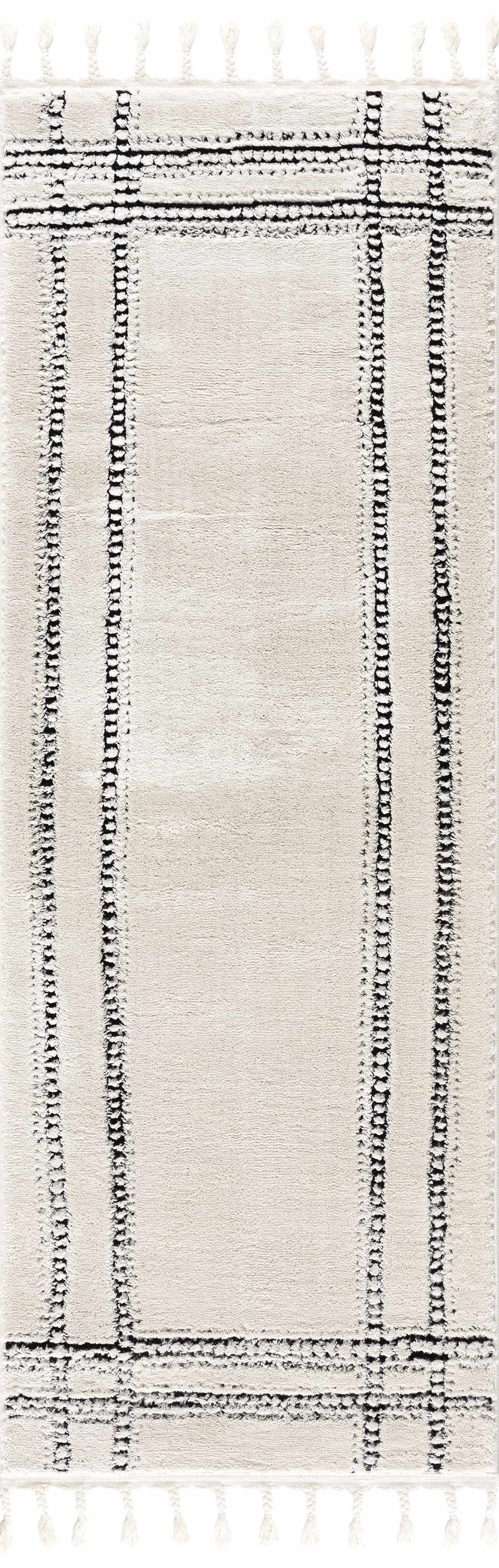 Ryuu Black & White Area Rug - Ornate Home