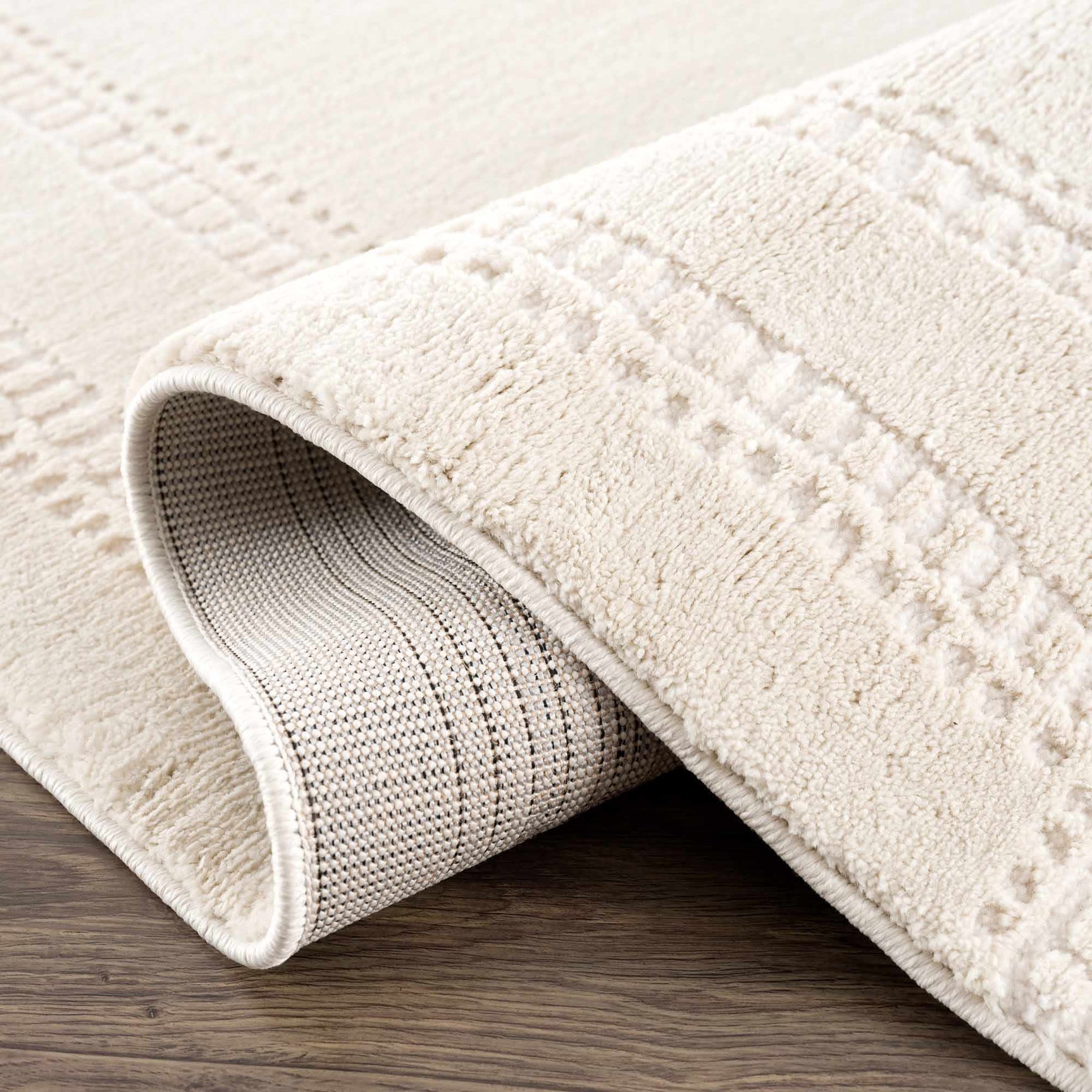 Ryuu Ivory Carved Area Rug - Ornate Home