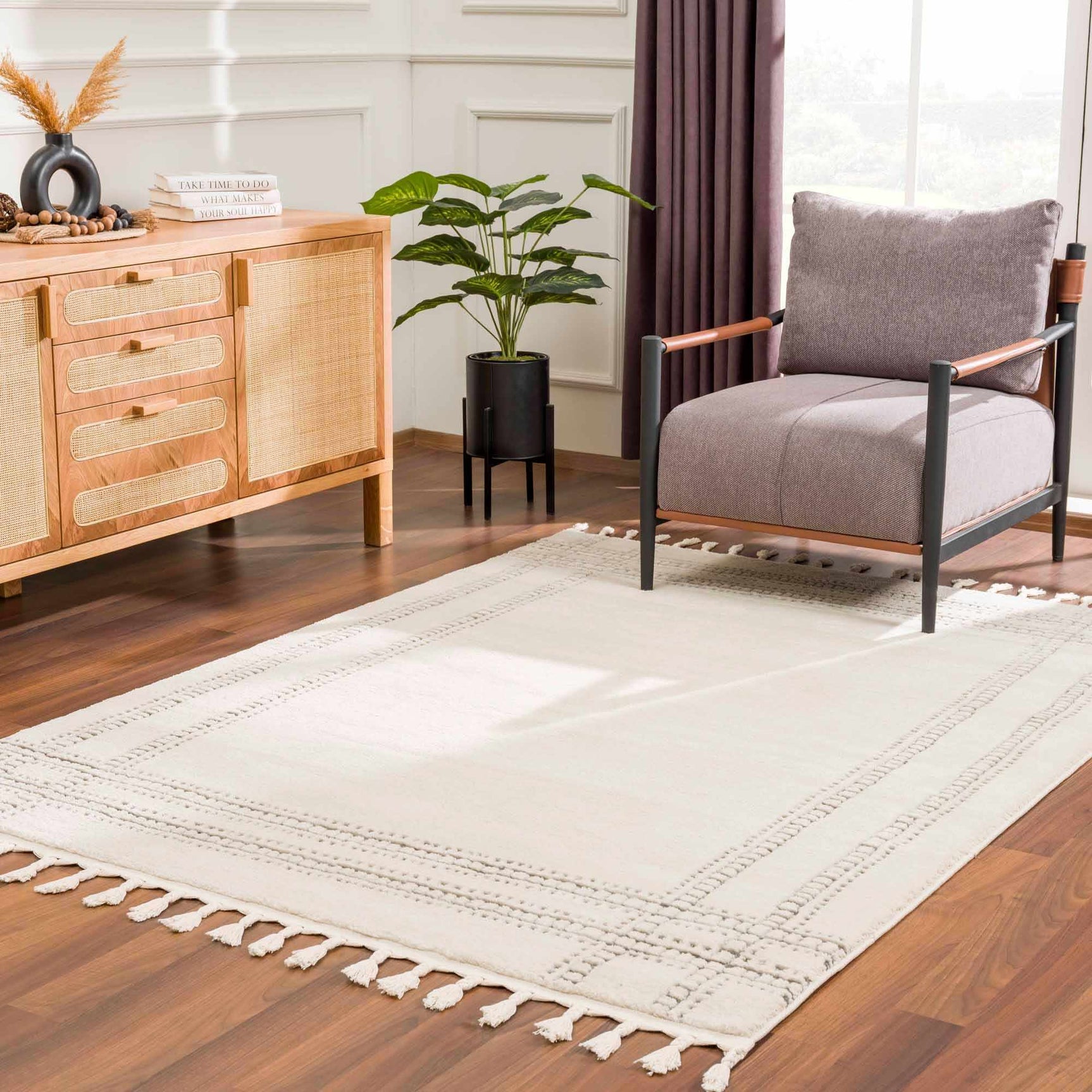Ryuu Ivory & Gray Area Rug - Promo - Ornate Home