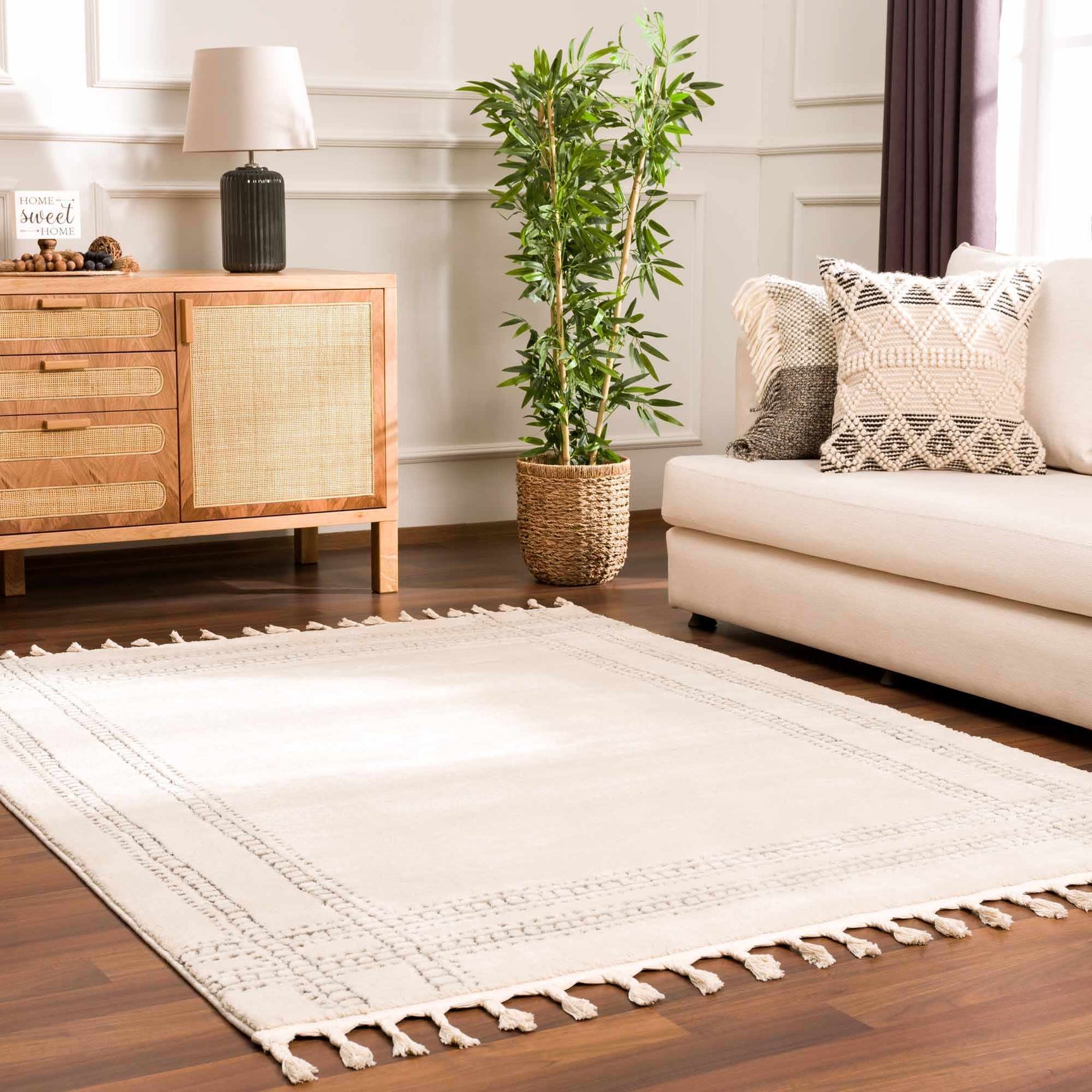 Ryuu Ivory & Gray Area Rug - Promo - Ornate Home