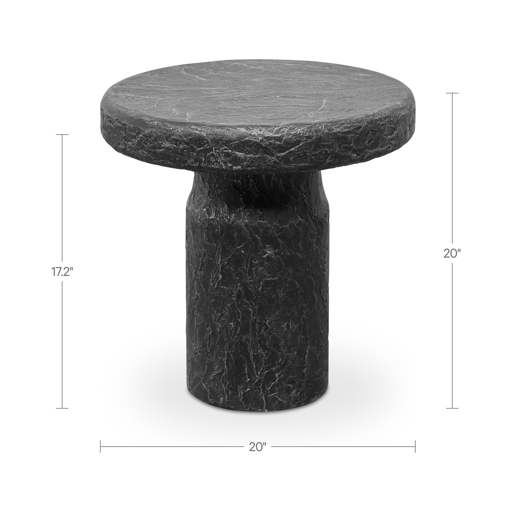 Nia Charcoal Outdoor Side Table